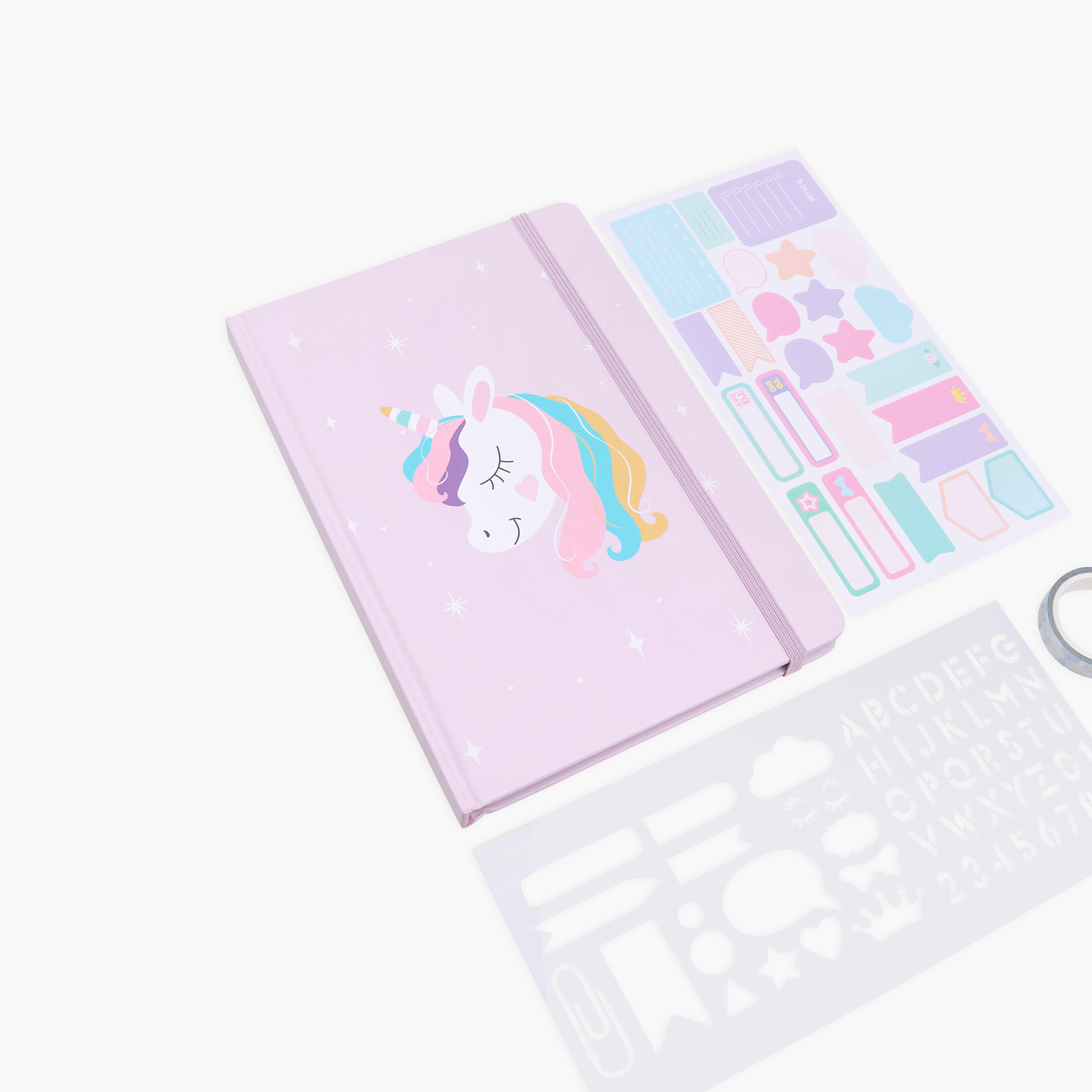 Unicorn Print 4-Piece Assorted Stationery Set-school-stationery-sets-image-2