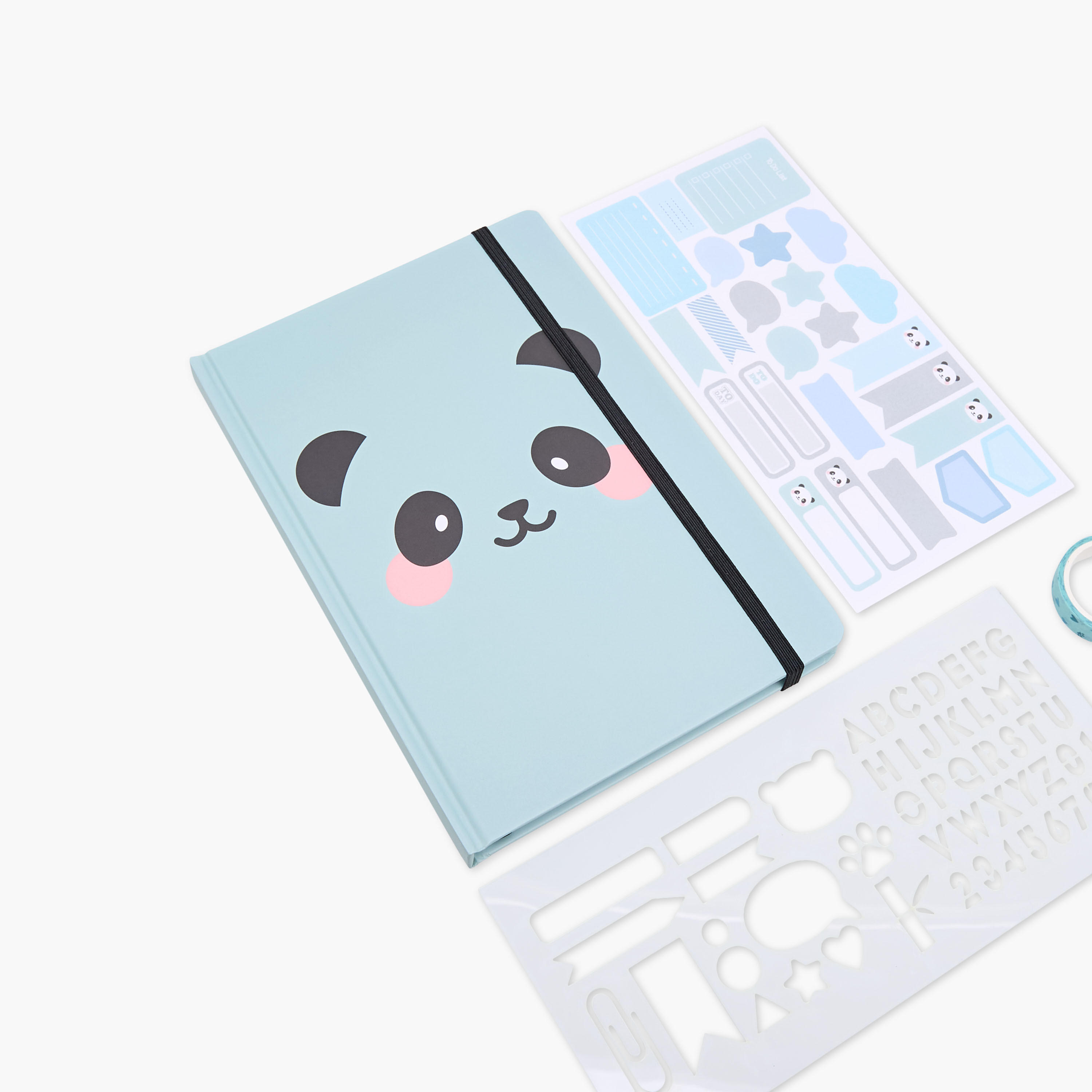 طقم قرطاسية 4 قطع متنوعة بطبعات باندا-school-stationery-sets-image-3