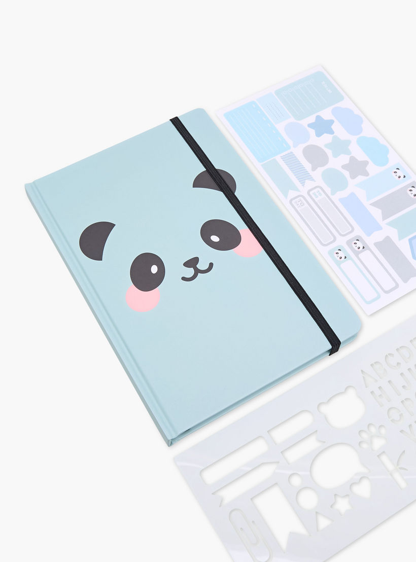 طقم قرطاسية 4 قطع متنوعة بطبعات باندا-school-stationery-sets-image-3