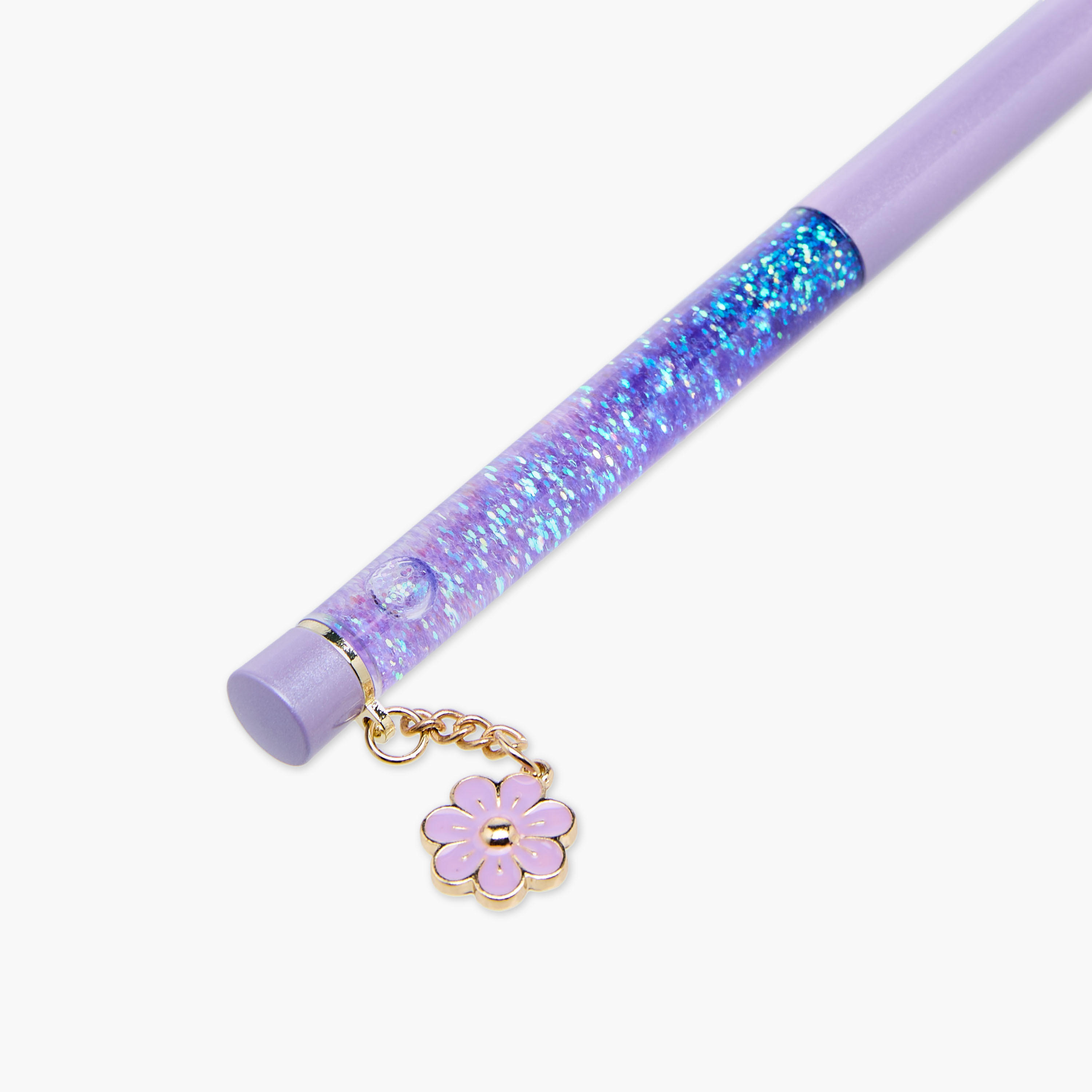 Glitter Detail Pen with Floral Charm-school-stationery-pensandpencils-image-3