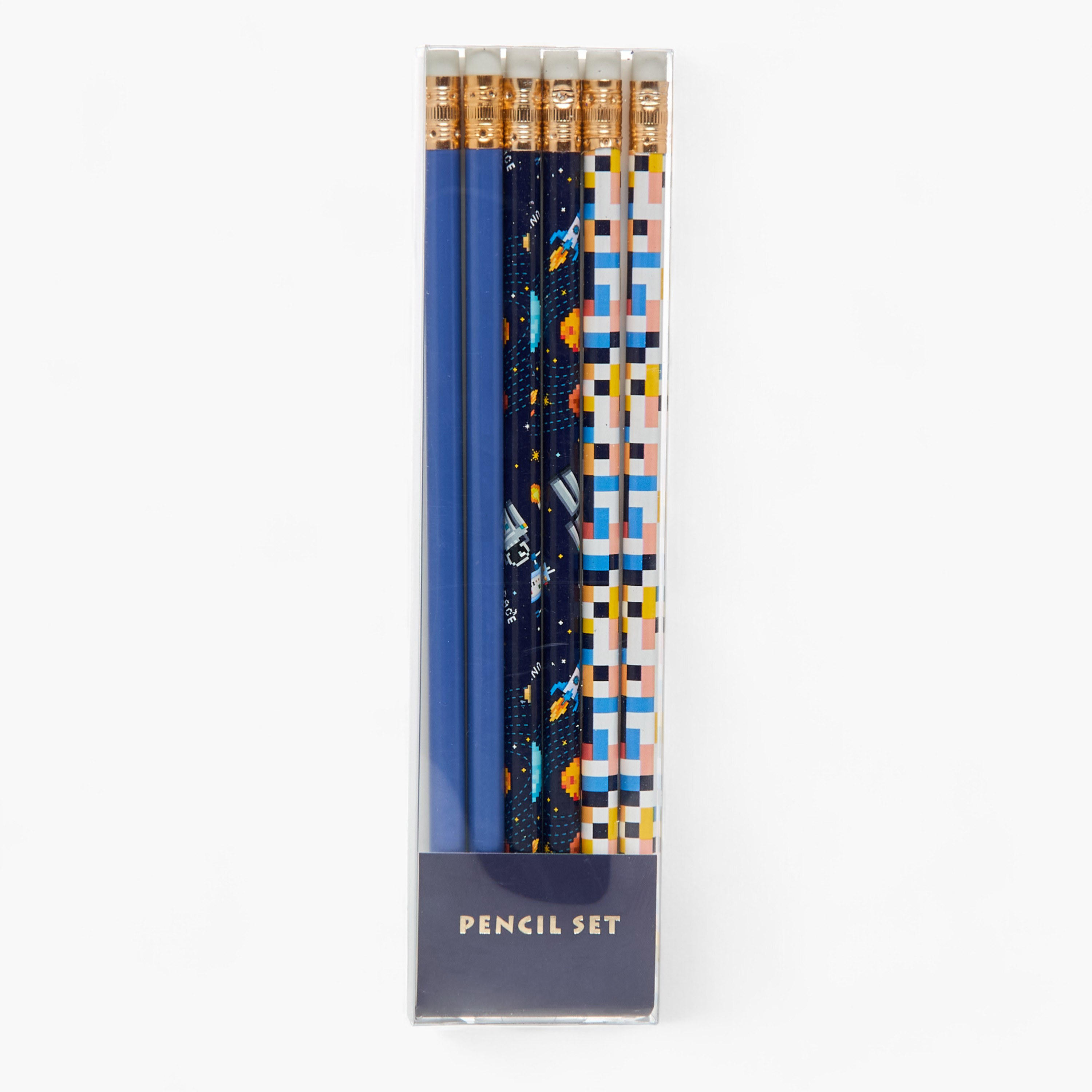 Assorted 6-Piece Rubber Back Pencil-school-stationery-pensandpencils-image-1
