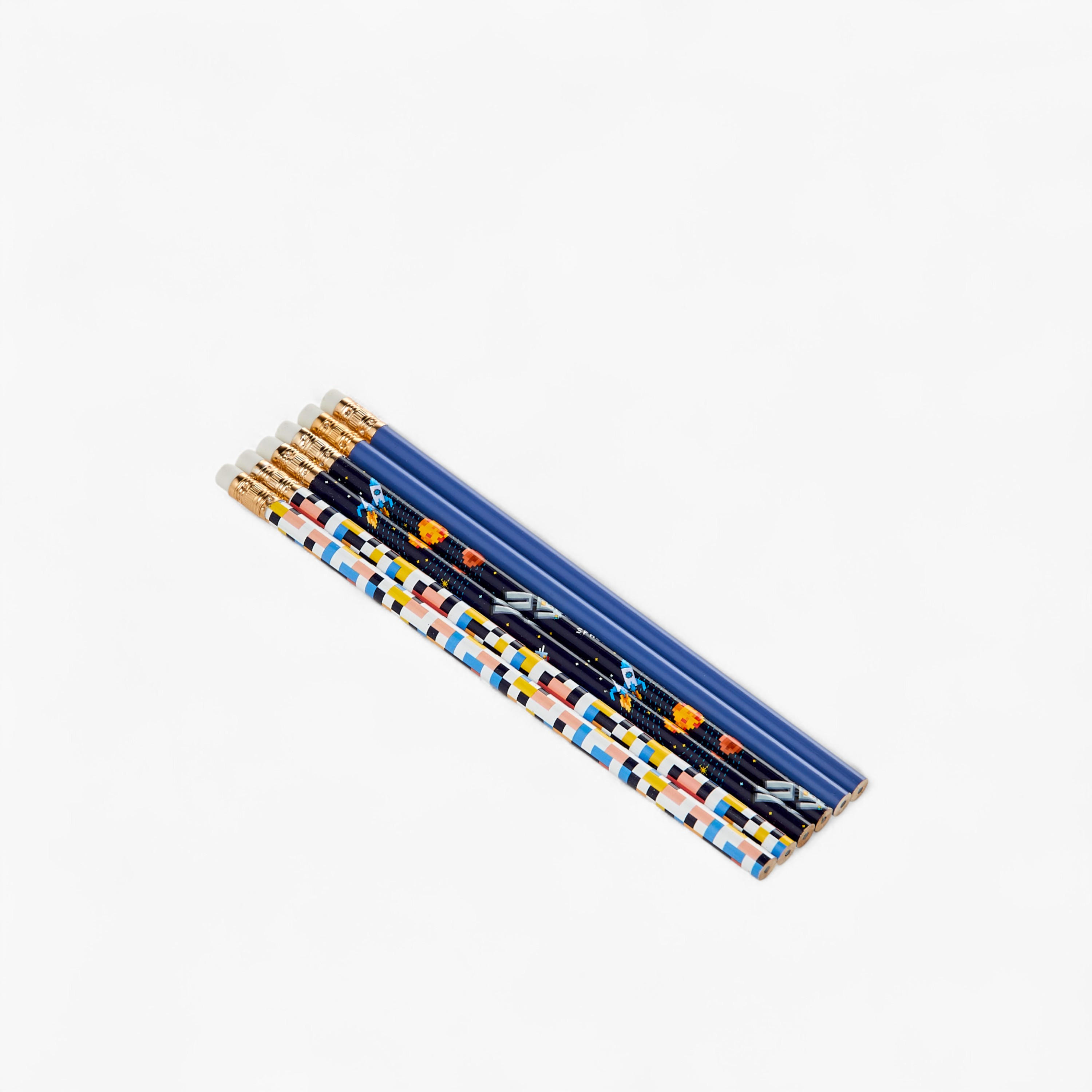 Assorted 6-Piece Rubber Back Pencil-school-stationery-pensandpencils-image-2