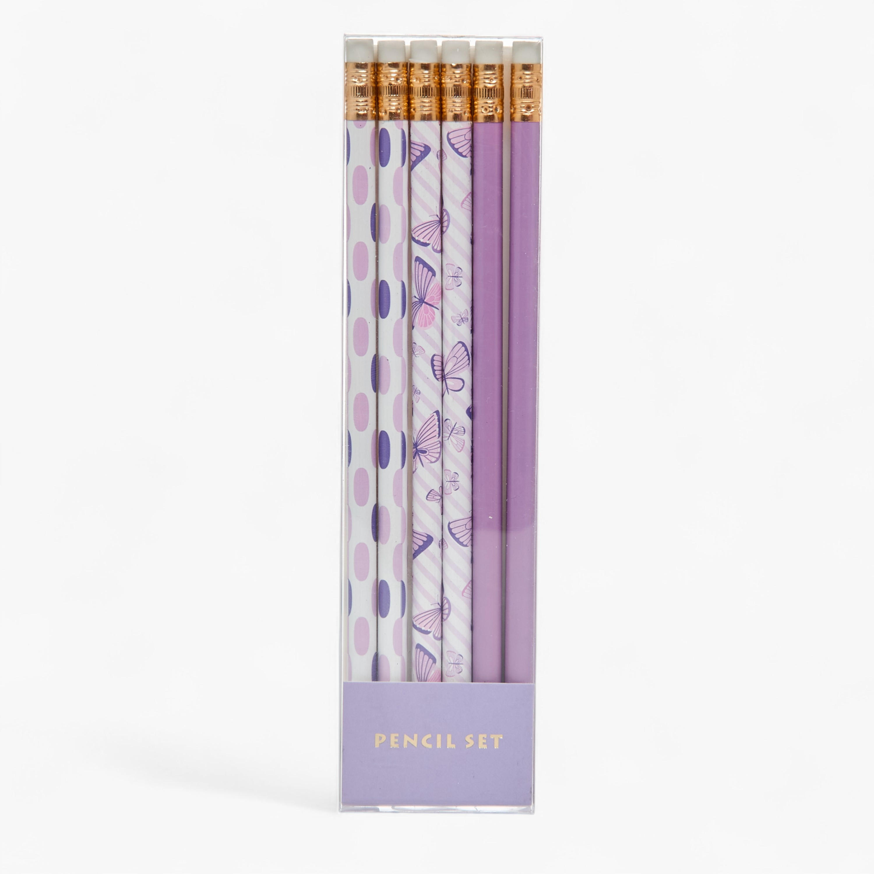 Assorted 6-Piece Wooden Pencil Set-school-stationery-pensandpencils-image-1