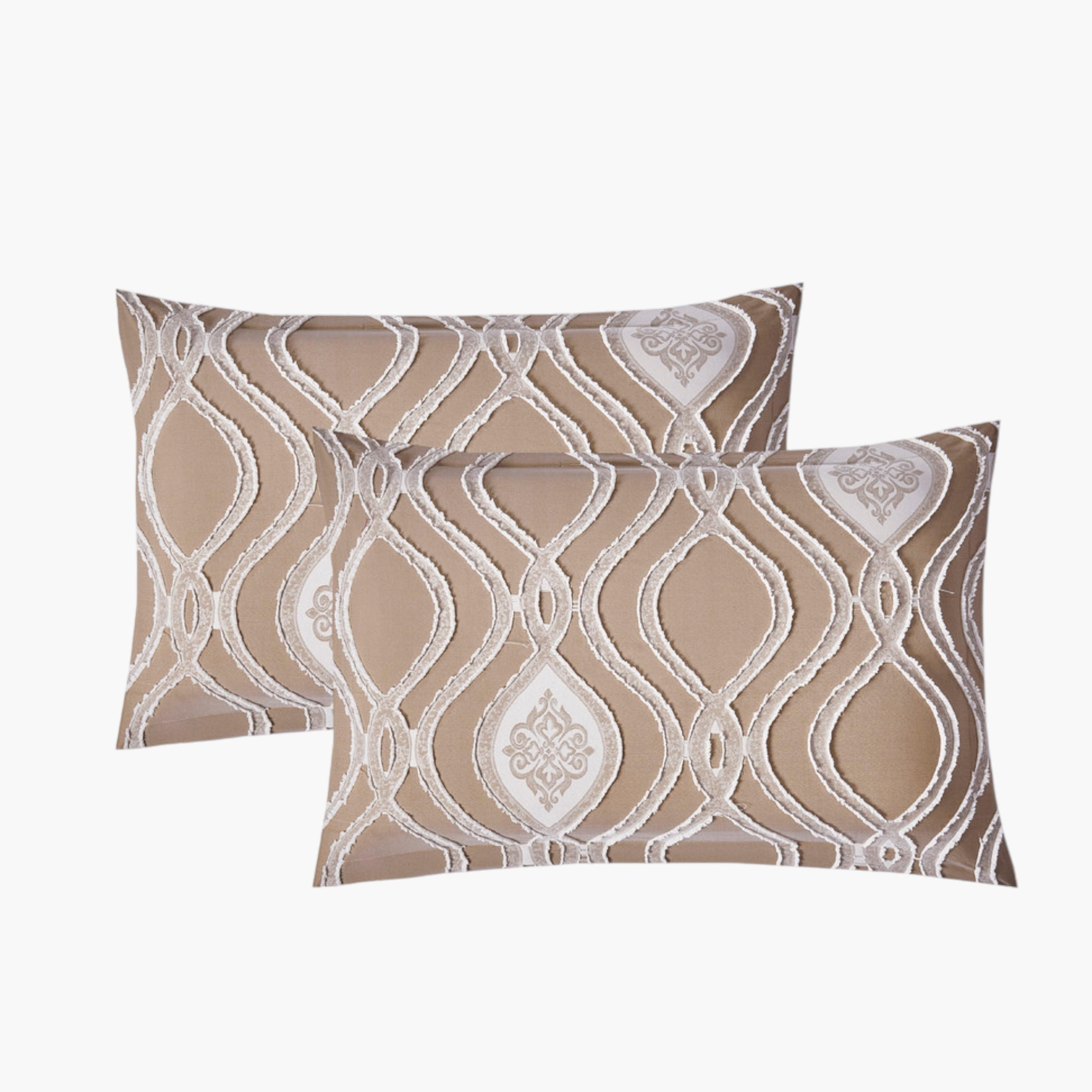 طقم لحاف كينج جاكار 6 قطع من يونيك هوم - 260x240 سم-household-bedding-comfortersandbedspreads-comforters-image-6