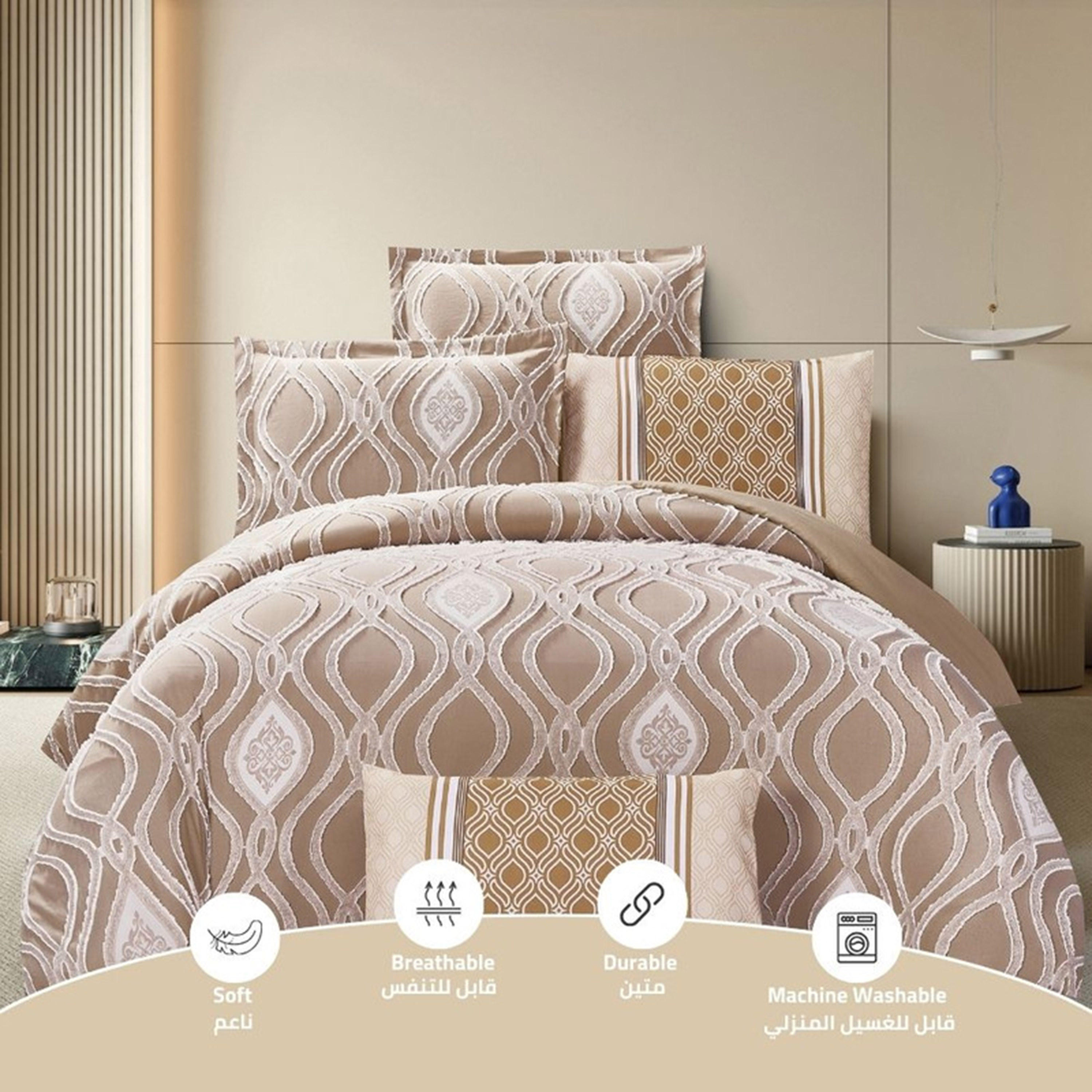 Unique Home 6-Piece Jacquard King Comforter Set - 260x240 cms-household-bedding-comfortersandbedspreads-comforters-image-9