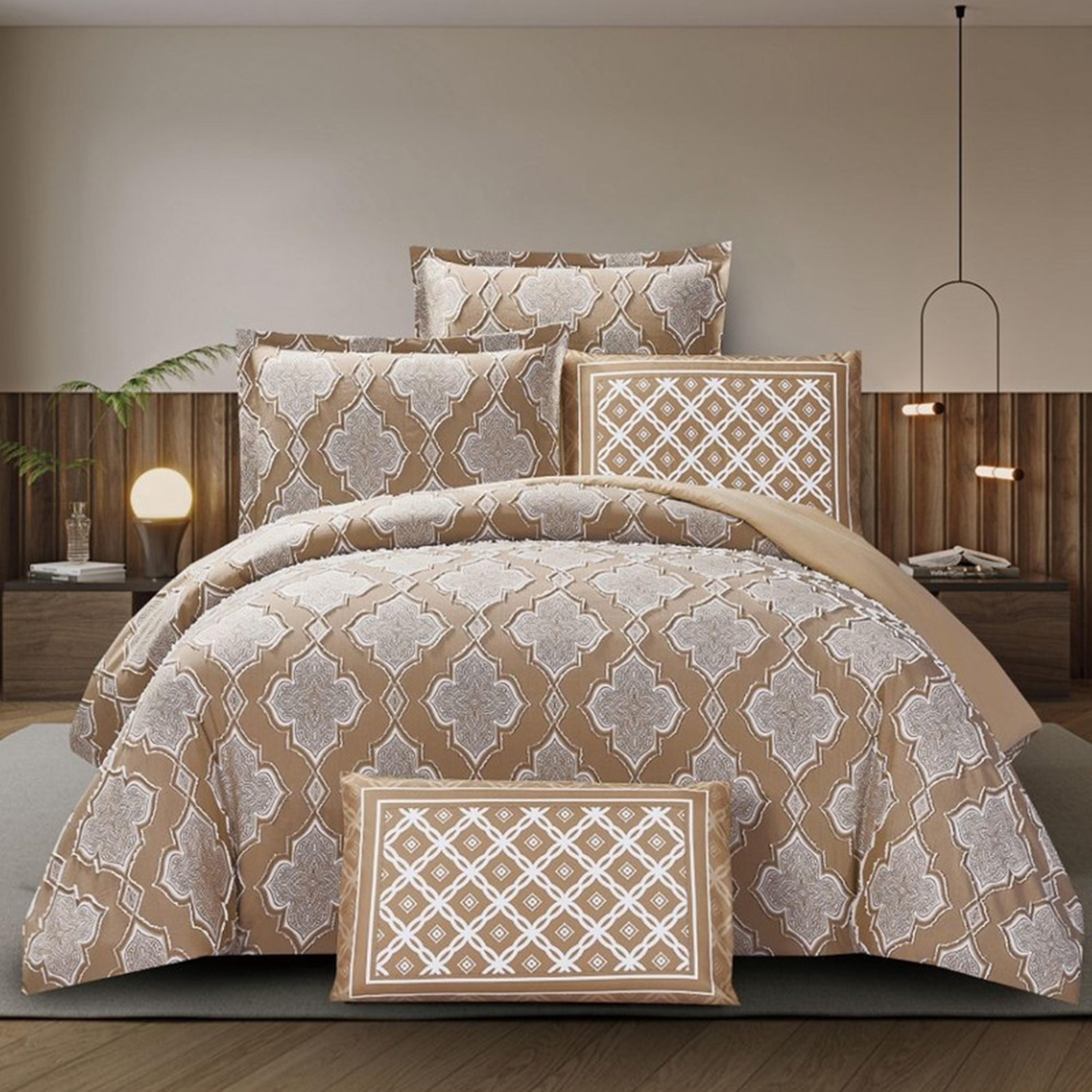 Unique Home 6-Piece King Jacquard Comforter Set - 260x240 cms-household-bedding-comfortersandbedspreads-comforters-image-1