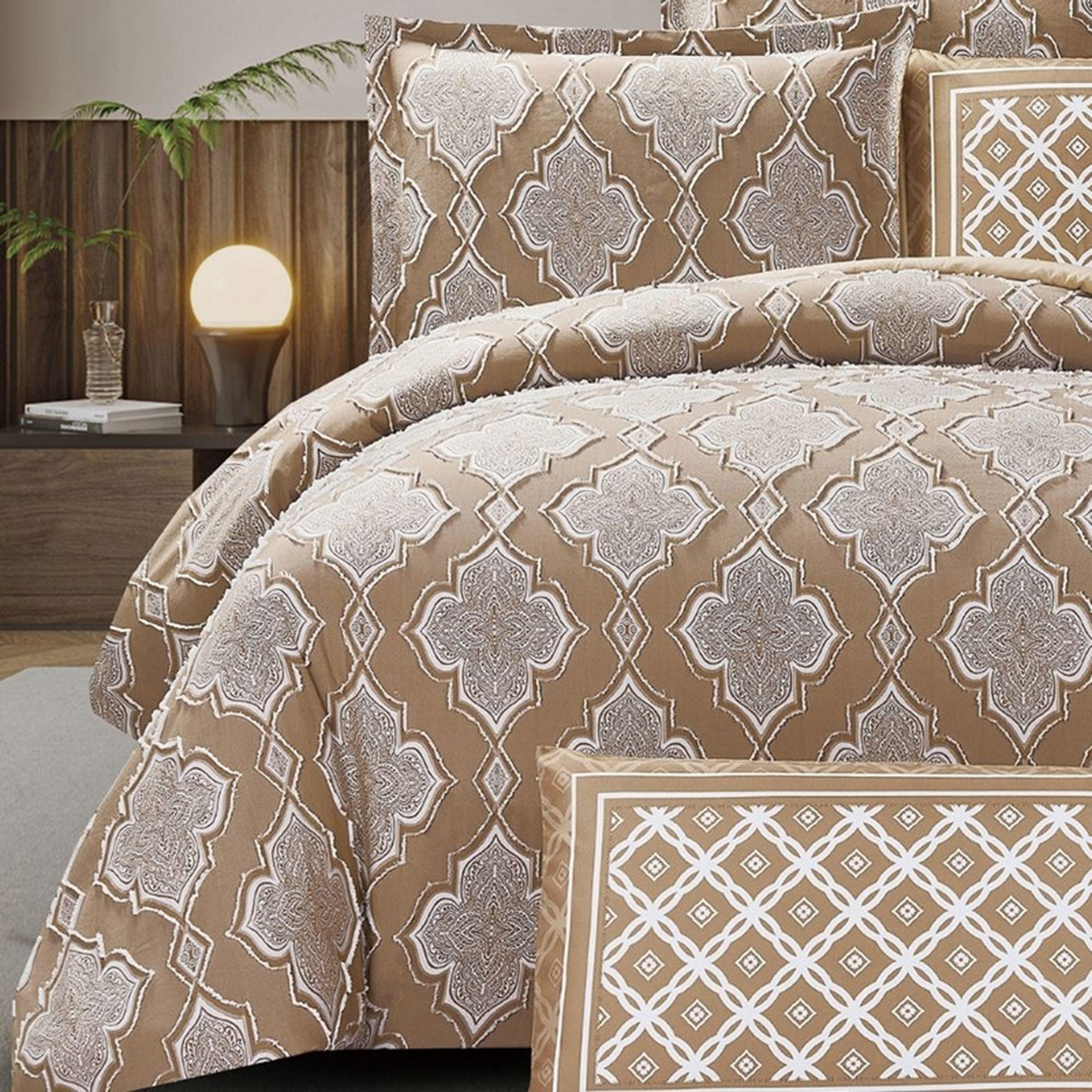 Unique Home 6-Piece King Jacquard Comforter Set - 260x240 cms-household-bedding-comfortersandbedspreads-comforters-image-2