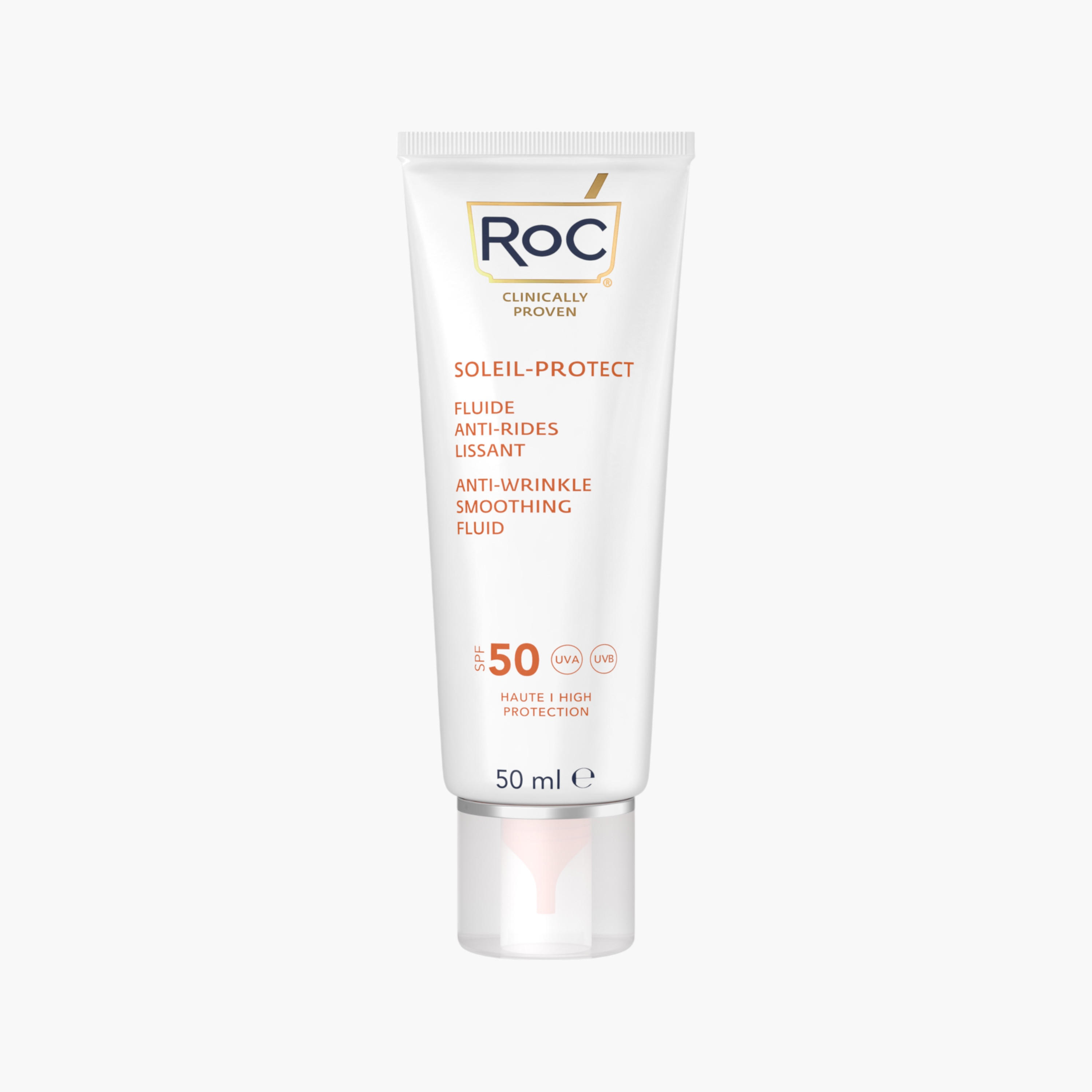 ROC Soleil Protect Anti-Wrinkle Smoothing Fluid SPF 50 - 50 ml-beautyandpersonalcare-skin-moisturisers-facemoisturisers-image-1
