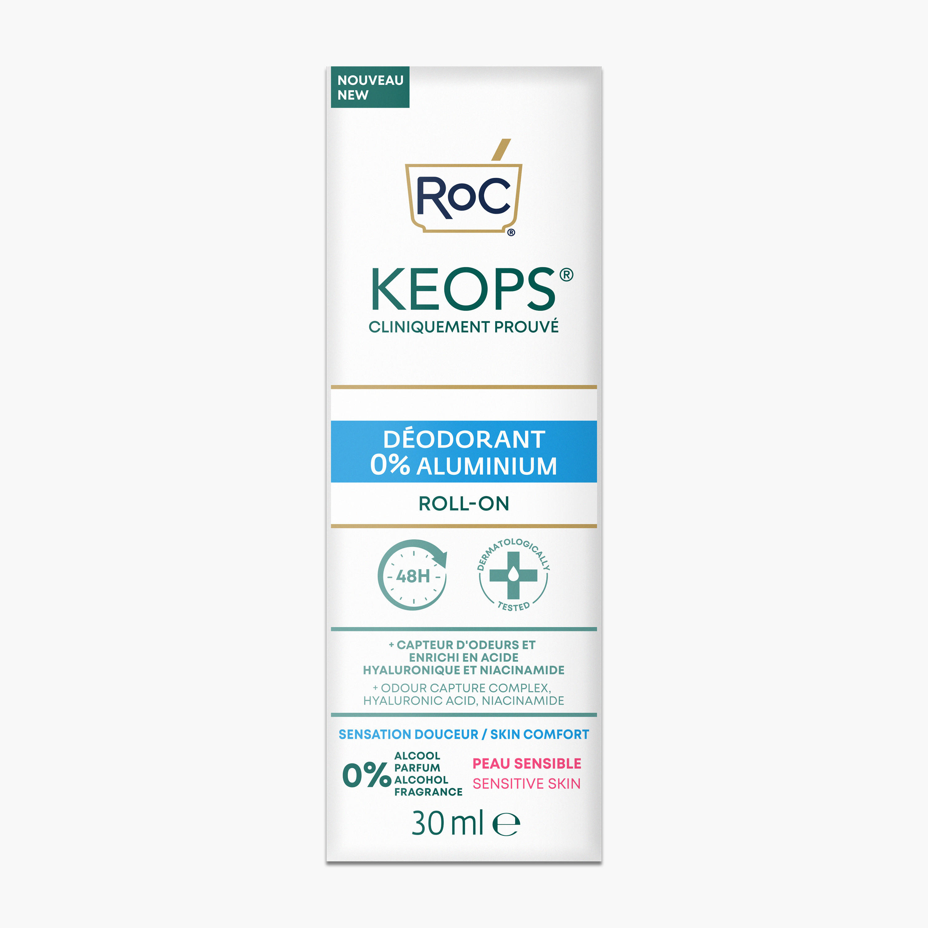 ROC Keops 0% Aluminum Roll-On Deodorant - 30 ml-beautyandpersonalcare-fragrance-unisex-image-1