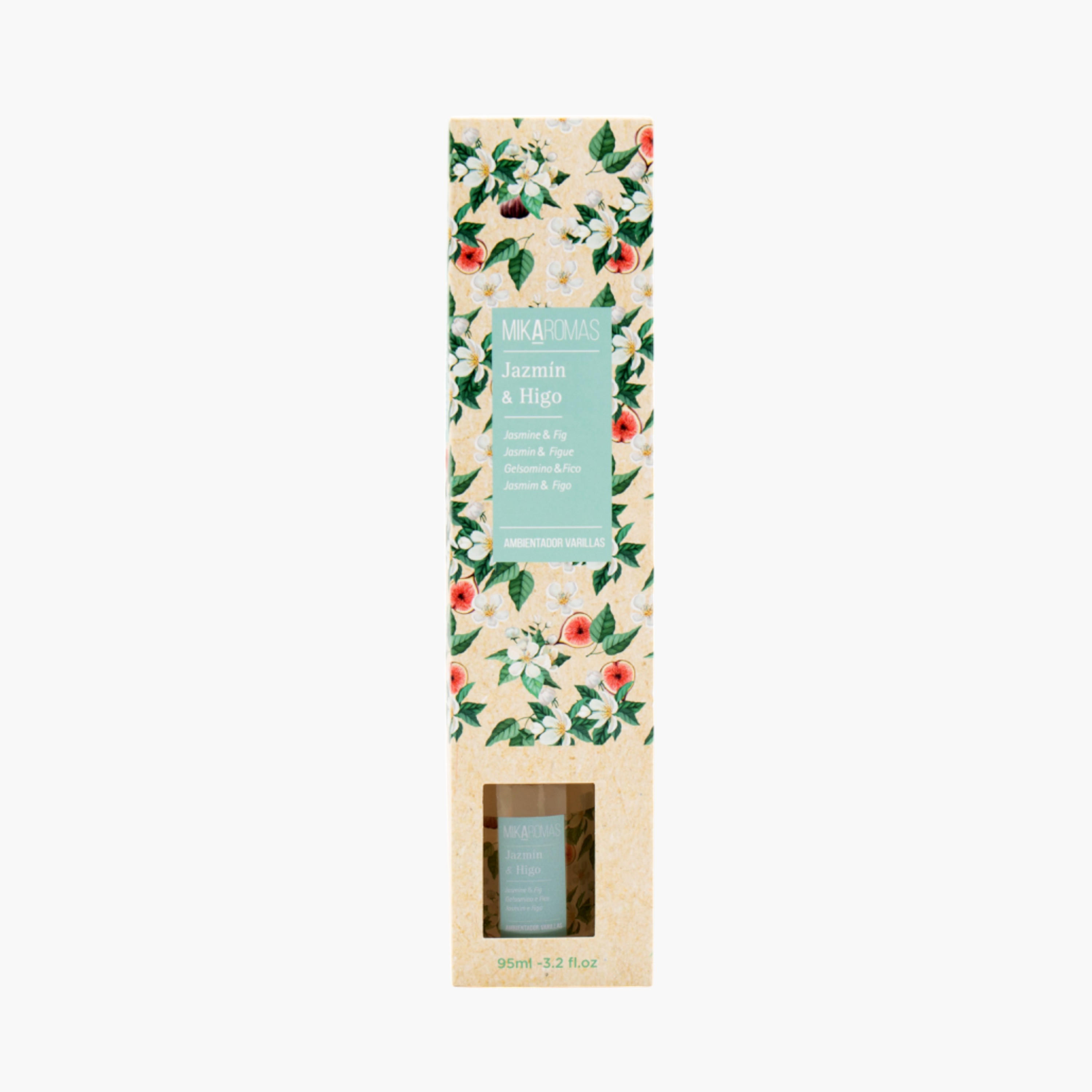 موزع عطور بأعواد خشبية برائحة الياسمين والتين من ميكاروماس - 95 مل-household-homefragrance-reeddiffusers-image-1