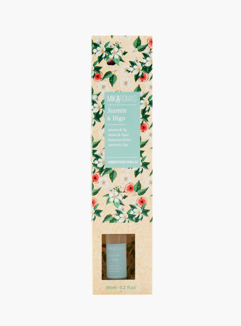 موزع عطور بأعواد خشبية برائحة الياسمين والتين من ميكاروماس - 95 مل-household-homefragrance-reeddiffusers-image-1