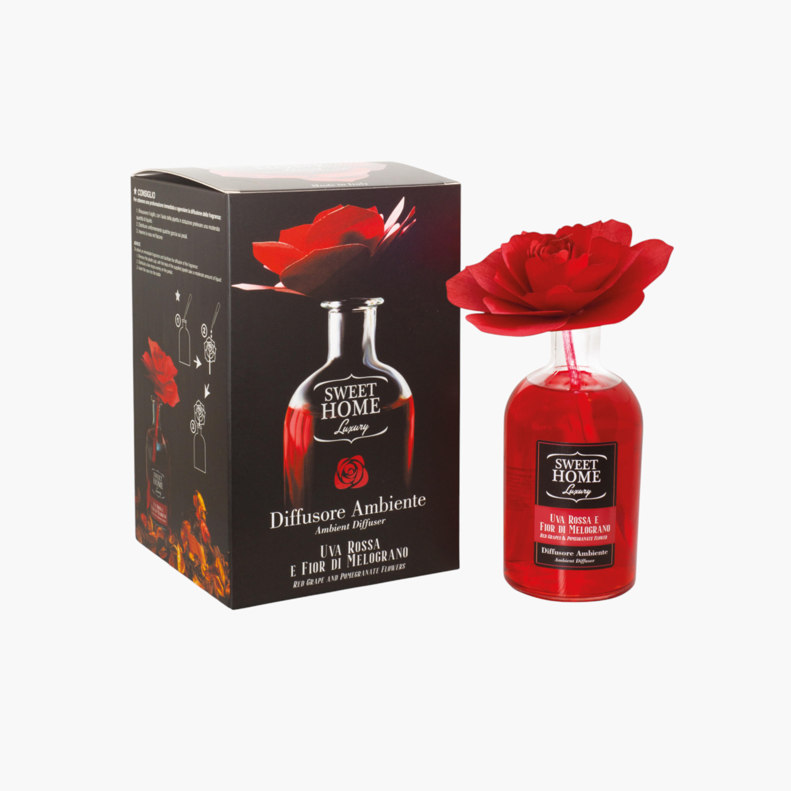 موزع عطور فاخر بالعنب الأحمر وزهر الرمان من سويت هوم - 250 مل-household-homefragrance-reeddiffusers-image-1