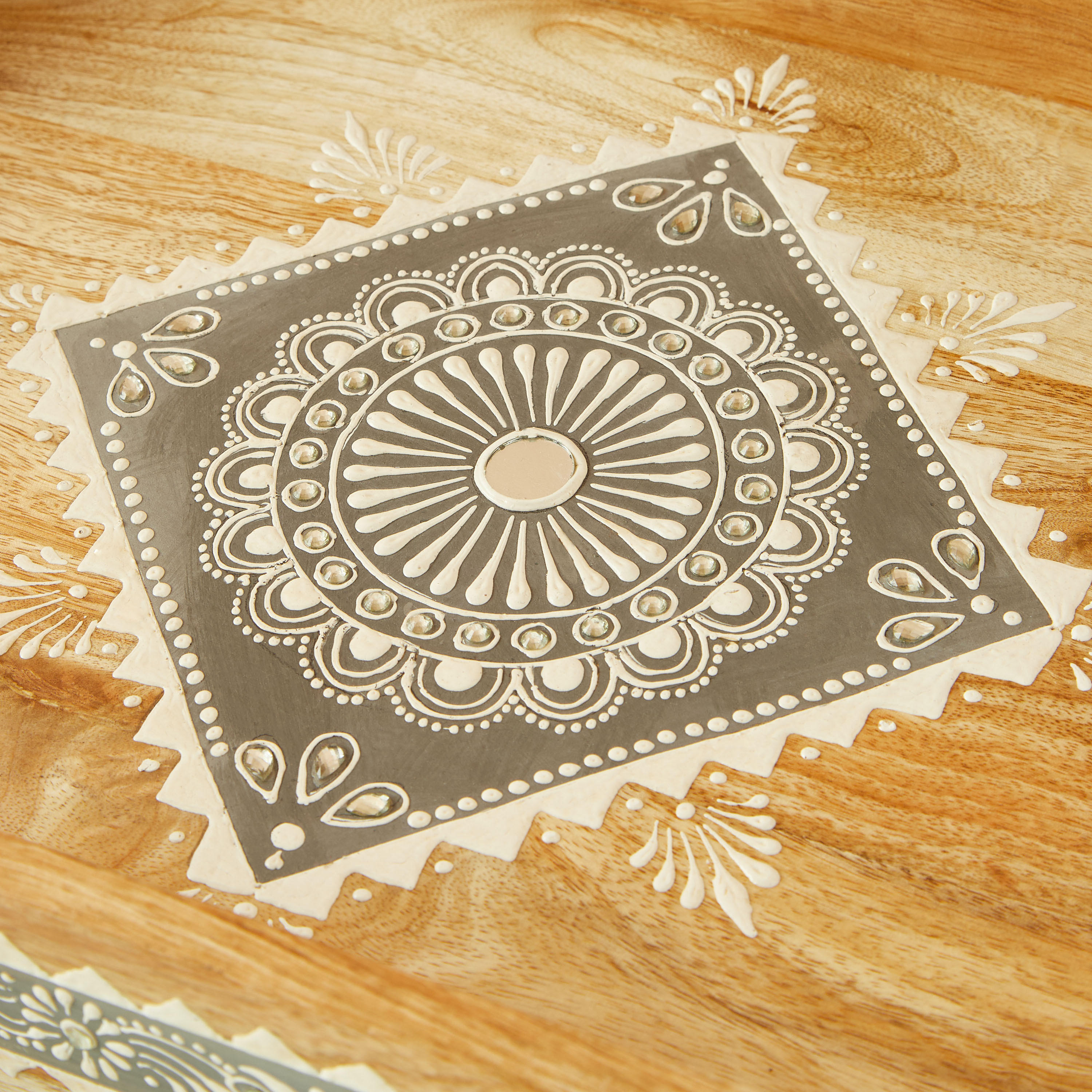 Embellished Wooden Decorative Tray - 40x30 cms-household-dining-serveware-servingtrays-image-5
