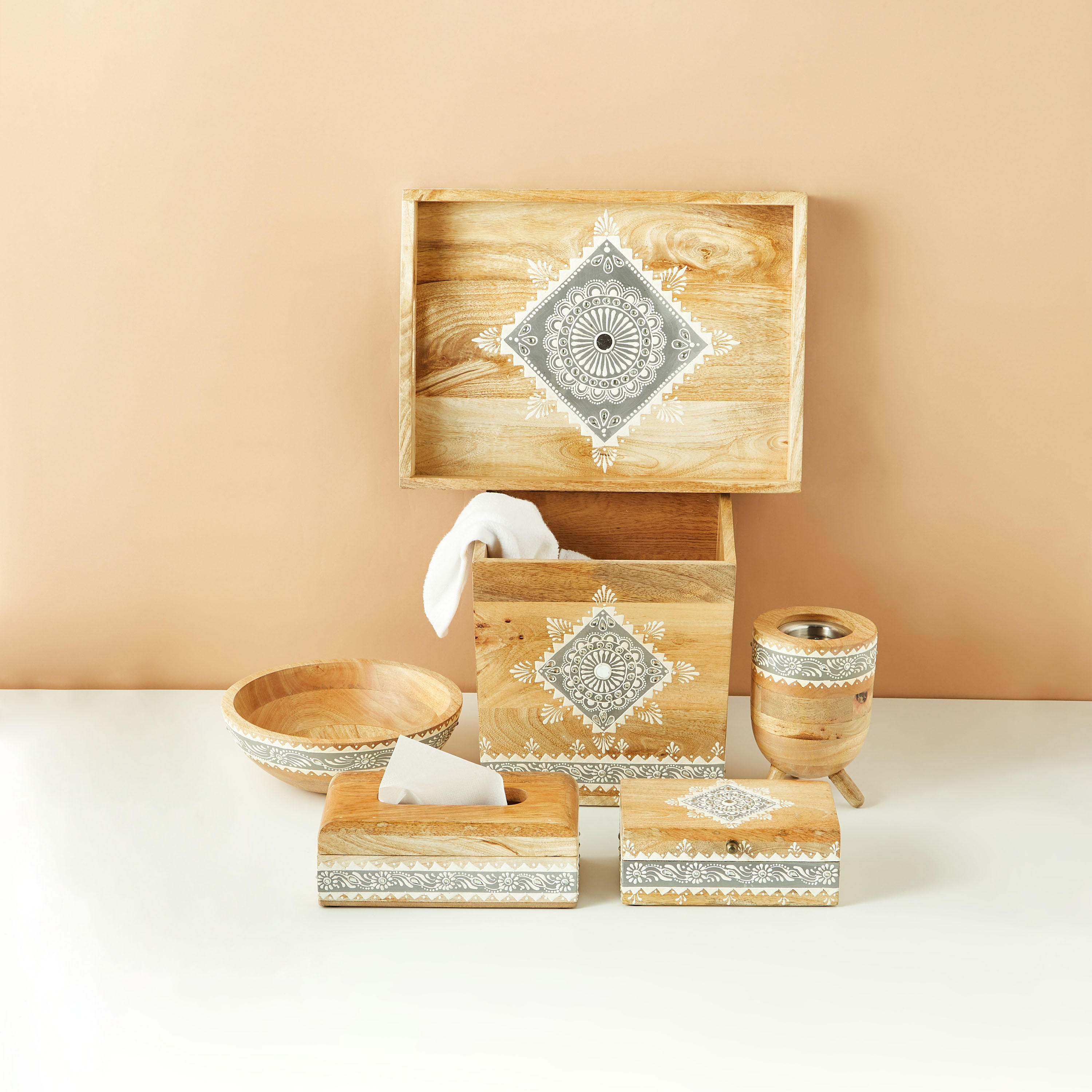 Wooden Decorative Box - 20x8 cms-household-decor-boxesandtrays-image-6