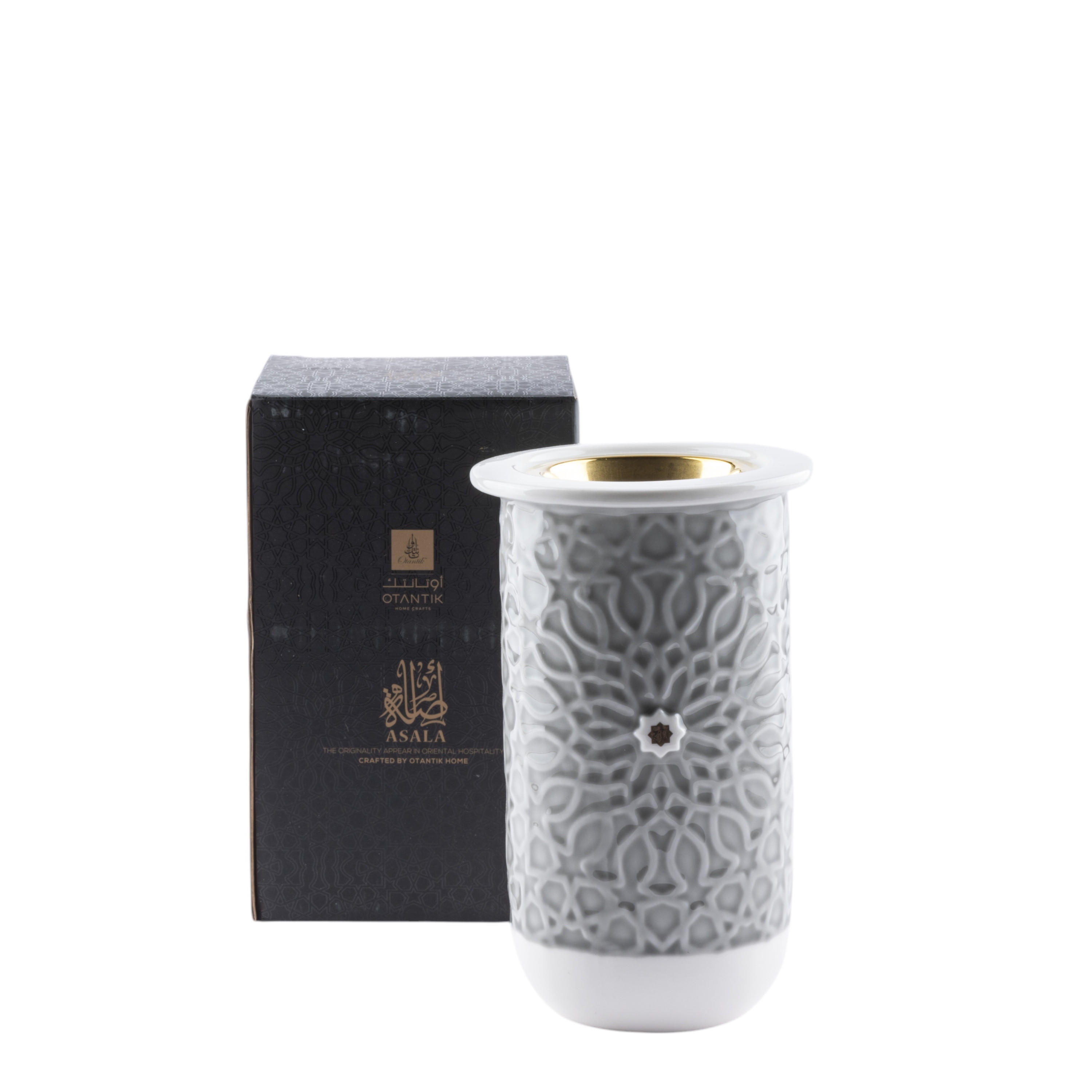 Otantik Asalah Porcelain Decorative Incense Burner - 21x12x11 cms-household-homefragrance-burners-image-2