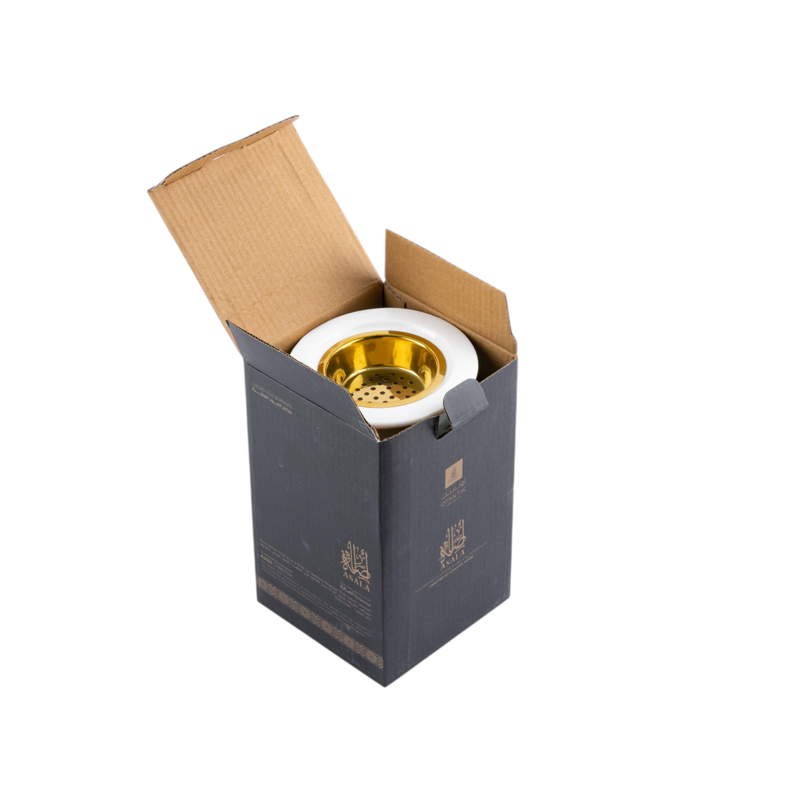 Otantik Asalah Porcelain Decorative Incense Burner - 21x12x11 cms-household-homefragrance-burners-image-4