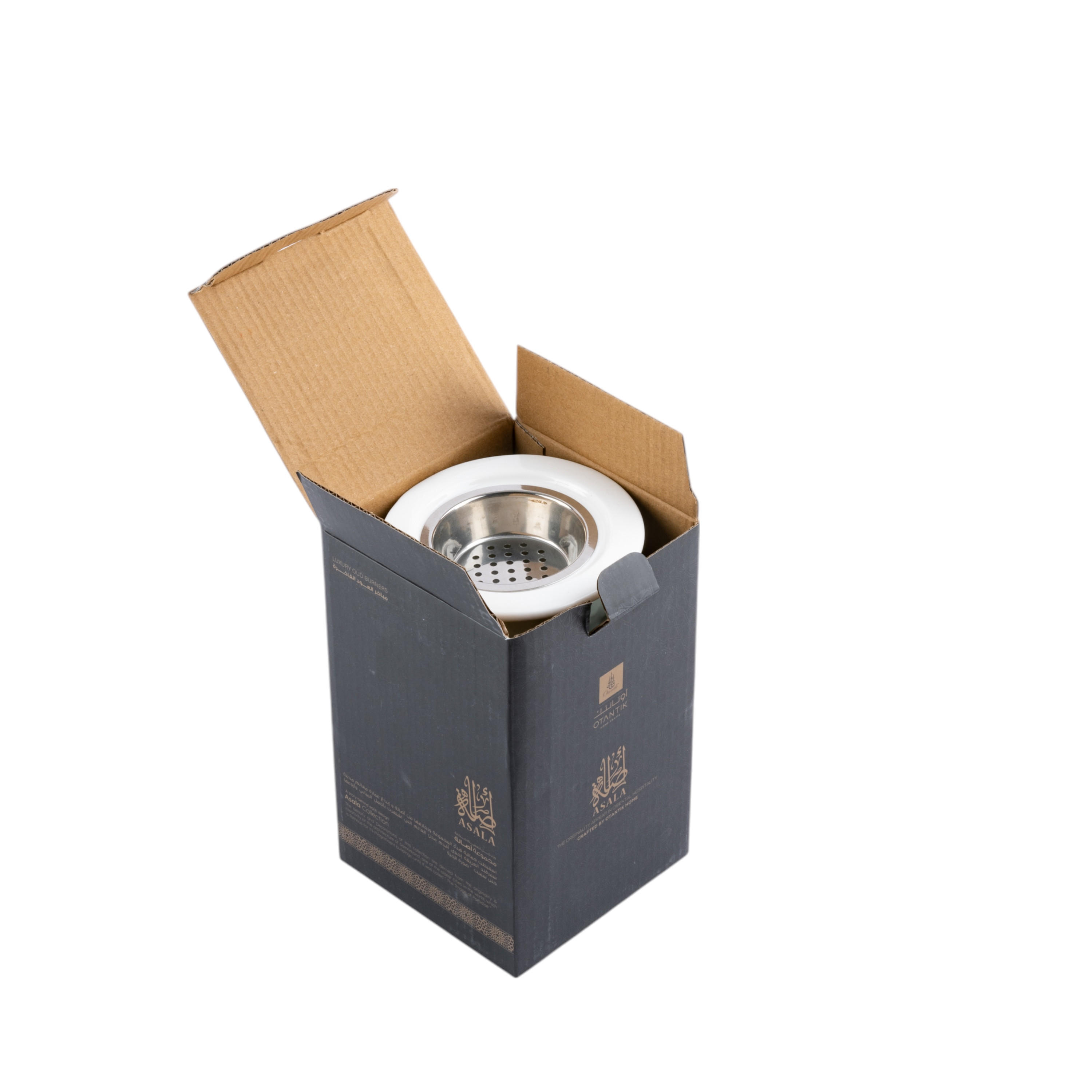 Otantik Asalah Porcelain Decorative Incense Burner - 11x21x20 cms-household-homefragrance-burners-image-4