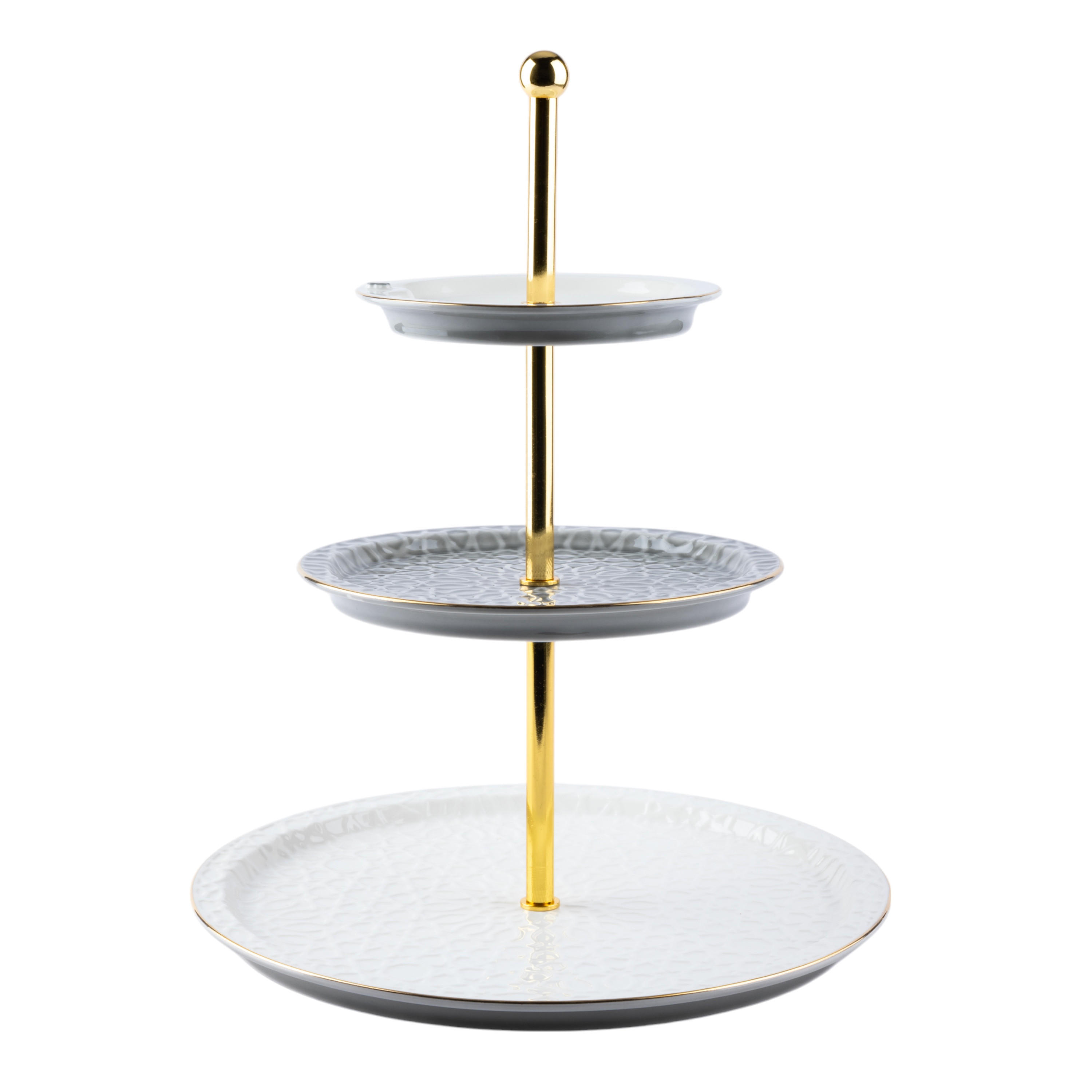 Otantik Asalah 3-Tier Porcelain Cake Stand -  14x27x9 cms-household-dining-serveware-cakestands-image-4