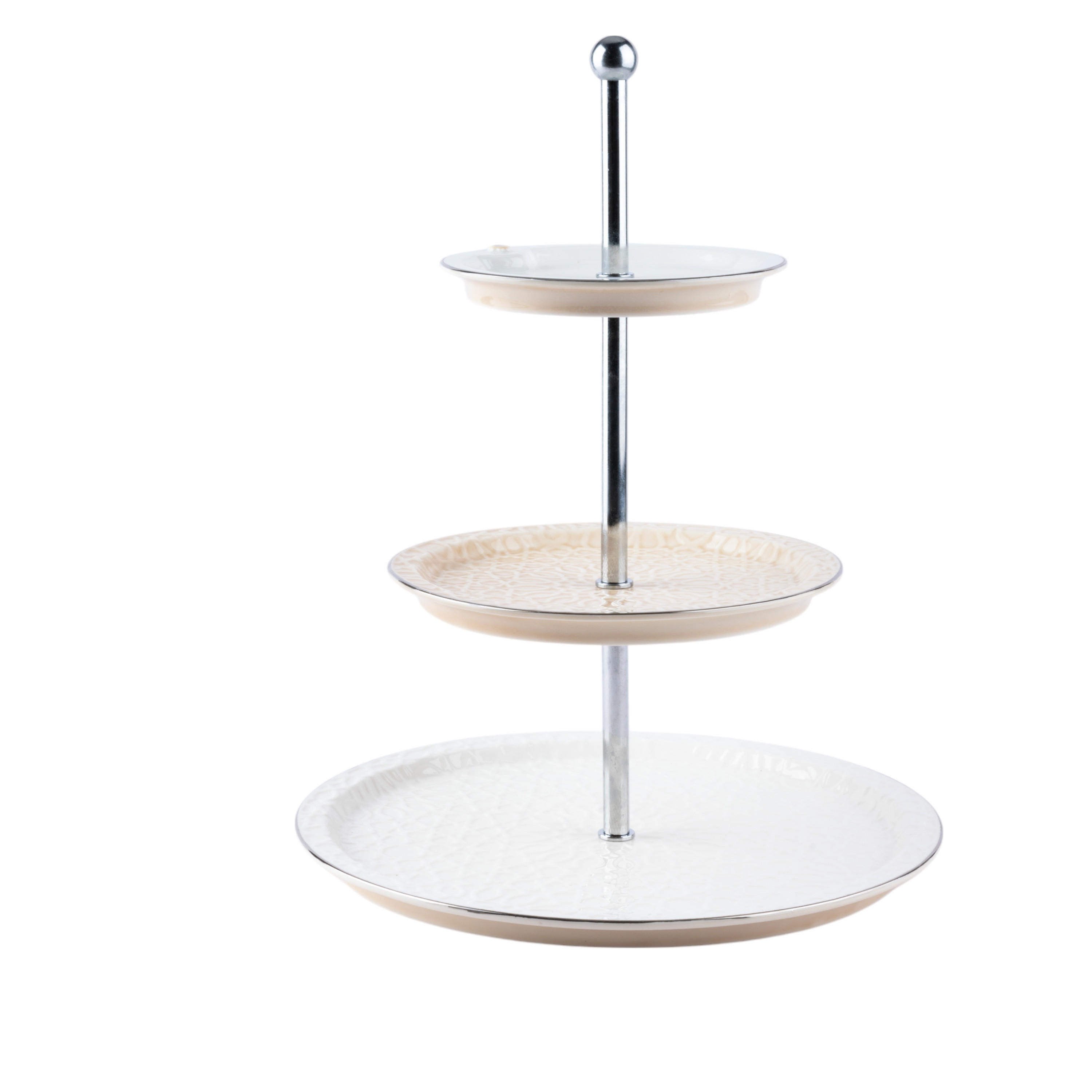 Otantik Asalah 3-Tier Porcelain Cake Stand -  14x27x9 cms-household-dining-serveware-cakestands-image-4