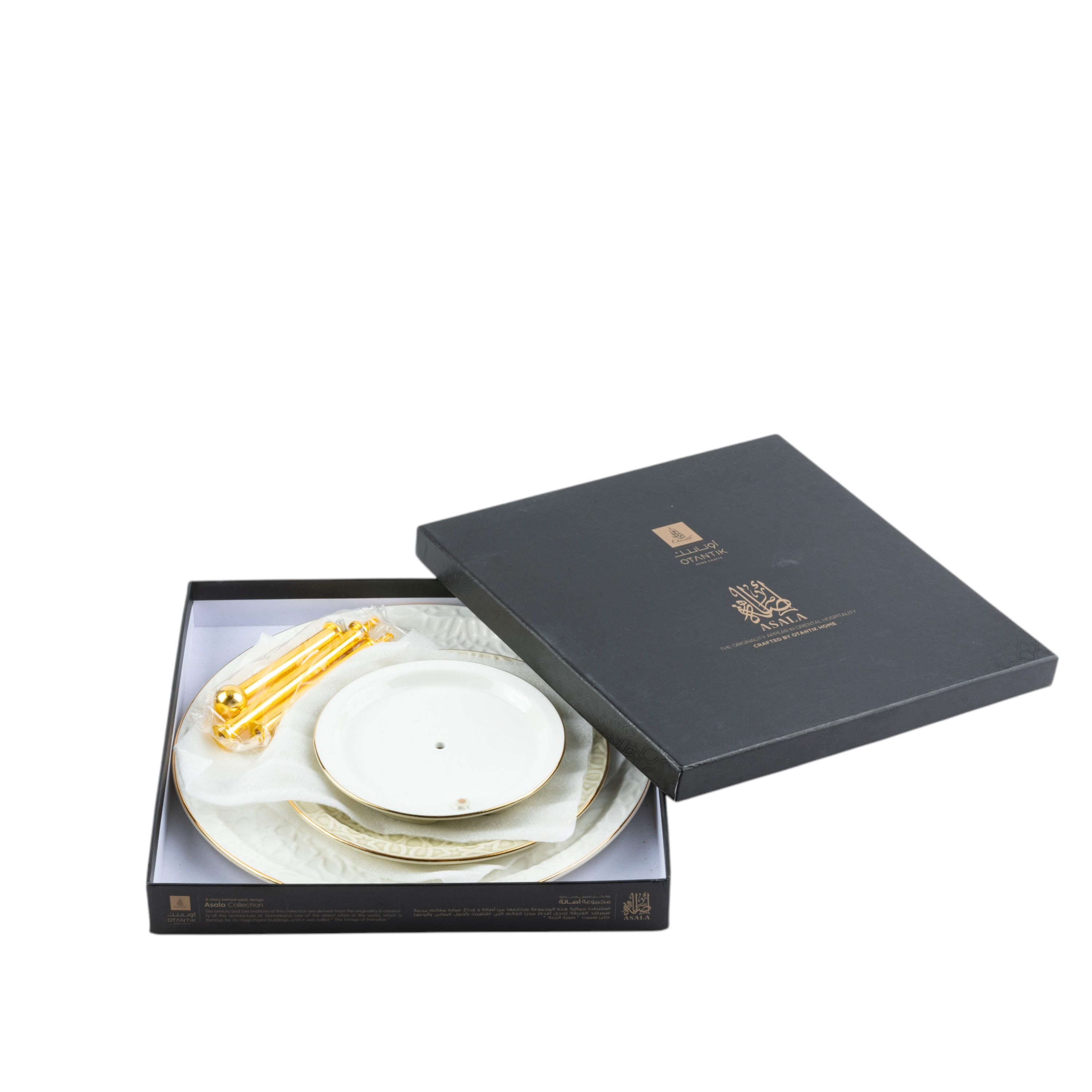 Otantik Asalah 3-Tier Porcelain Cake Stand -  14x27x9 cms-household-dining-serveware-cakestands-image-3