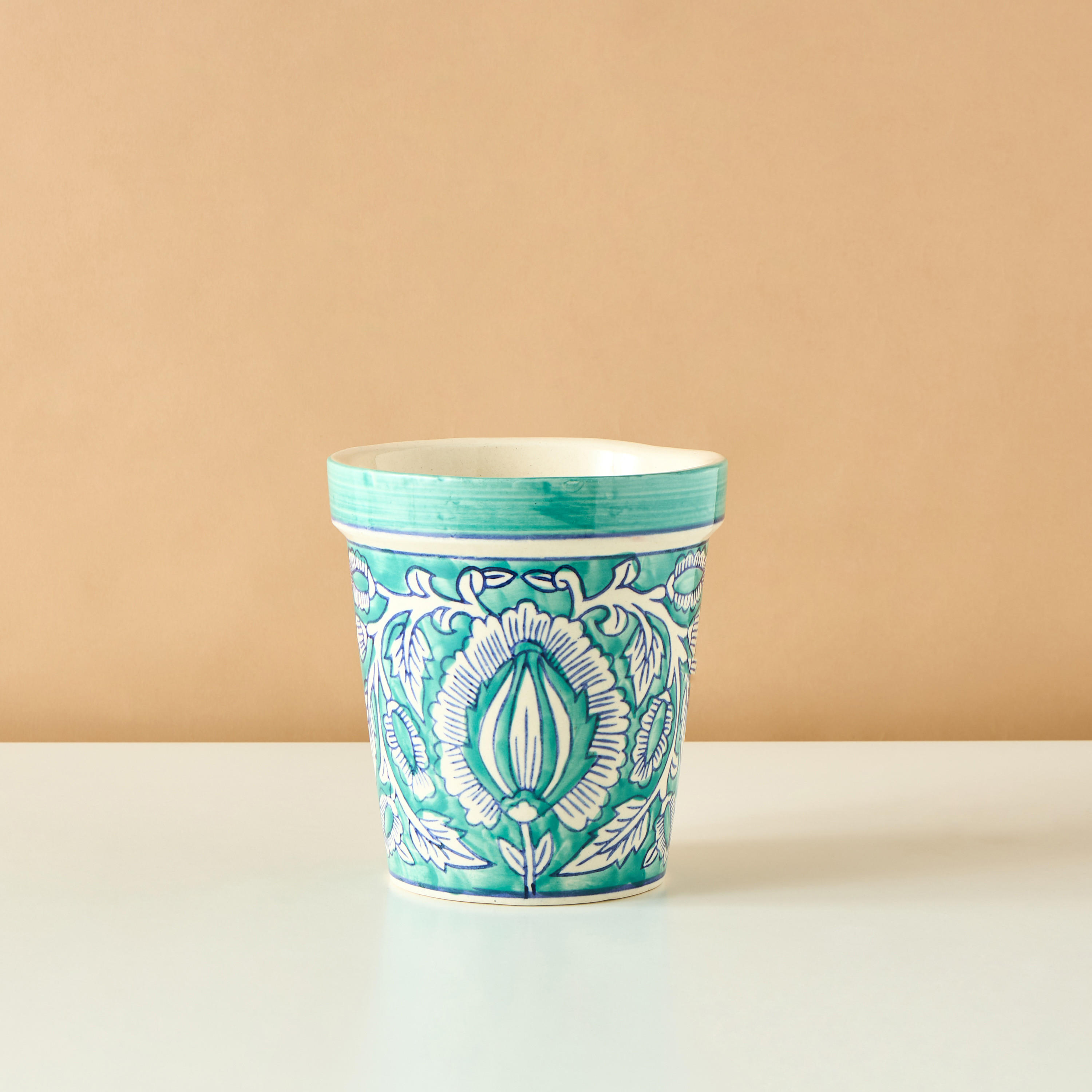 Decorative Ceramic Planter - 15 cm-household-decor-decorativeobjectsandsculptures-image-2