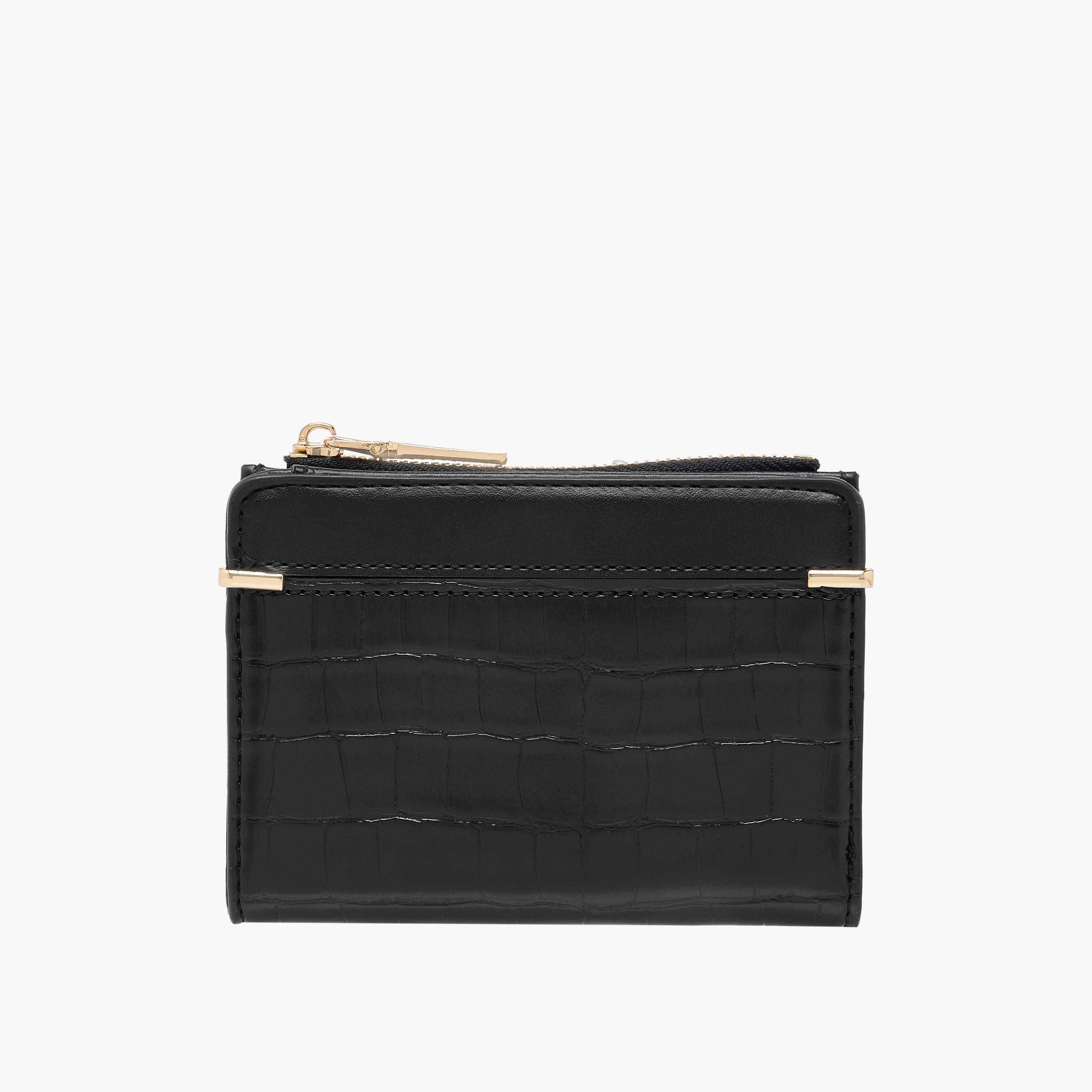 محفظة بارزة الملمس بطية ثنائية مع سحاب إغلاق من ساشا-women-bagsandwallets-wallets-image-1