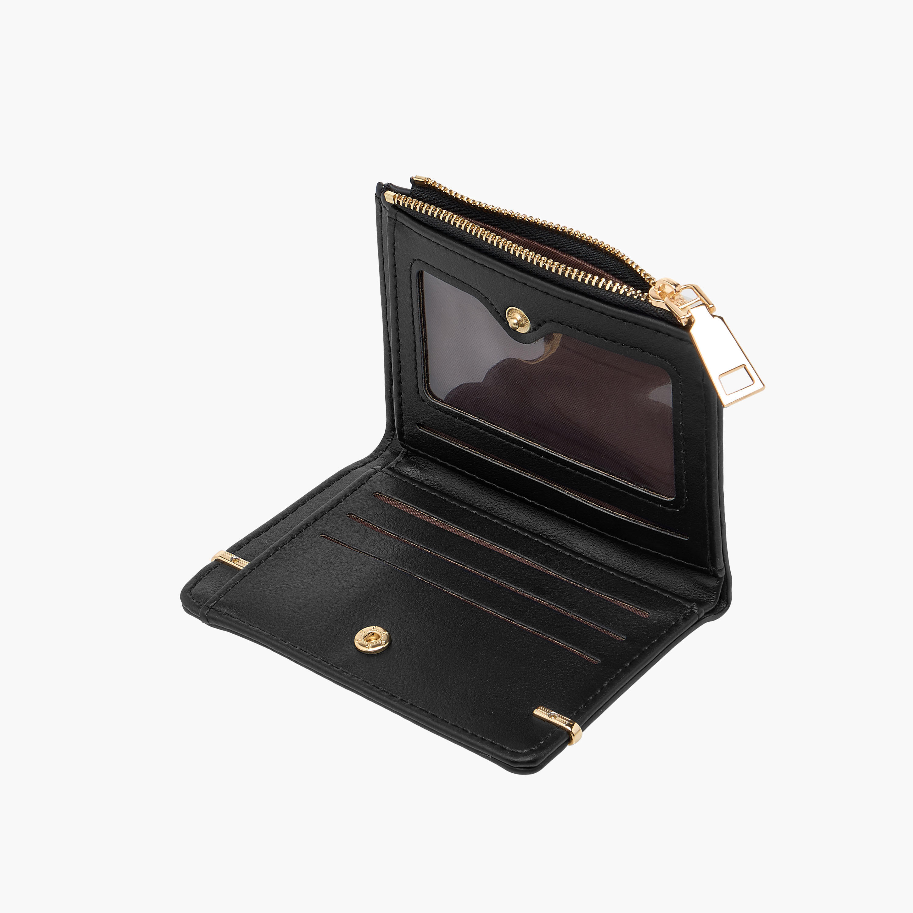 محفظة بارزة الملمس بطية ثنائية مع سحاب إغلاق من ساشا-women-bagsandwallets-wallets-image-5