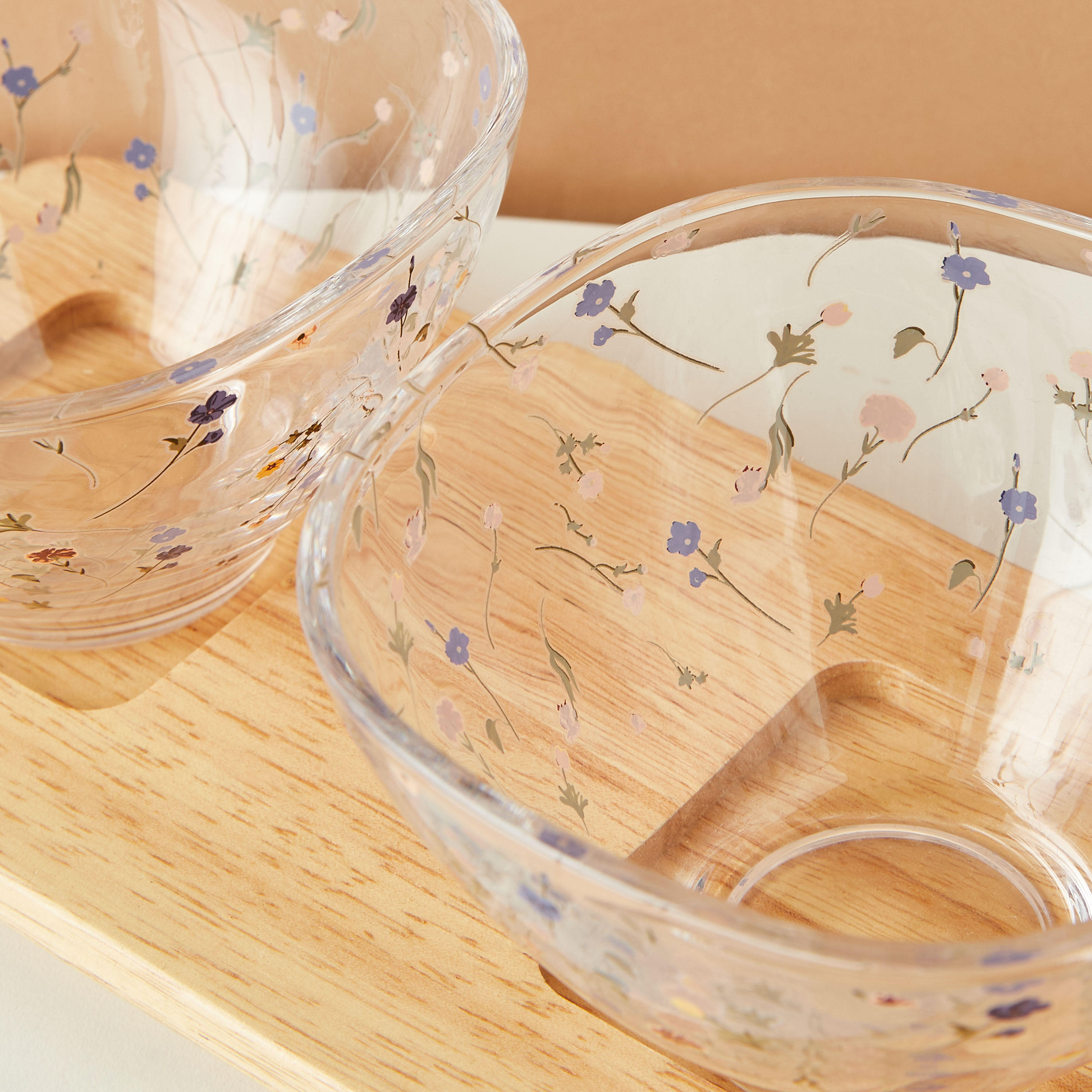 Flora 4-Piece Glass Bowl and Tray Set-household-dining-dinnerware-bowls-image-3