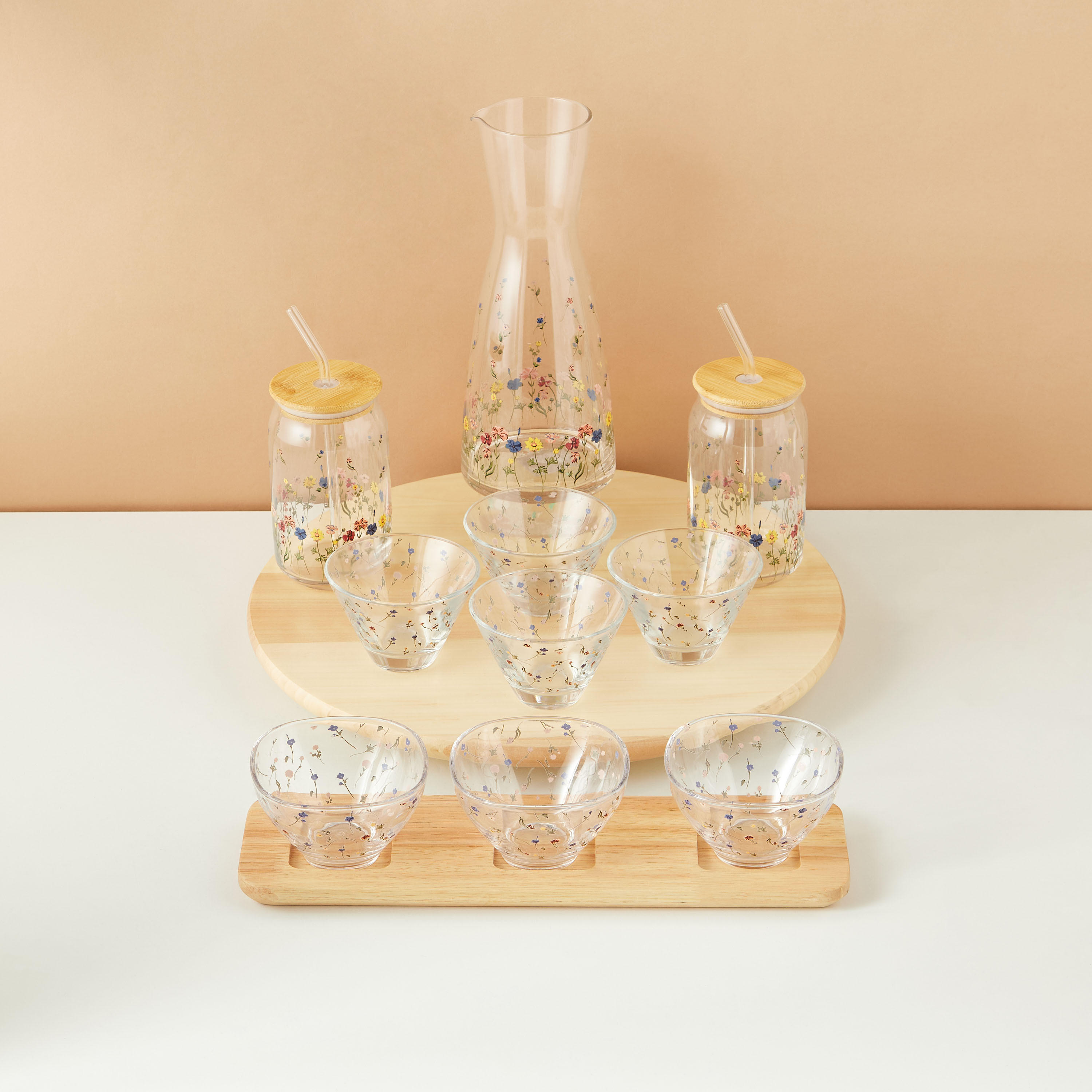 Flora 4-Piece Glass Bowl and Tray Set-household-dining-dinnerware-bowls-image-5