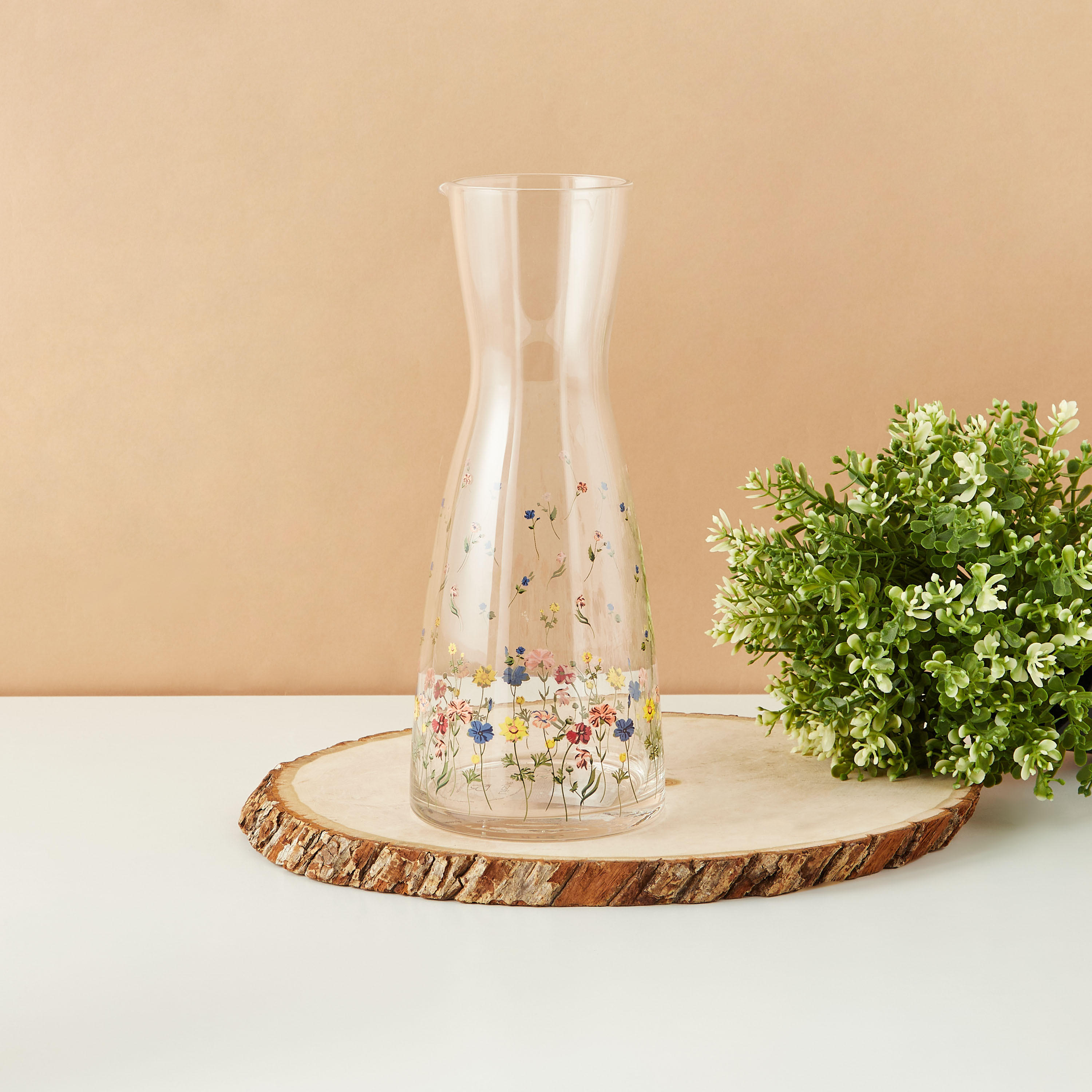 Flora Glass Carafe - 1 L-household-dining-drinkserveware-jugsdecantersandcarafes-image-1