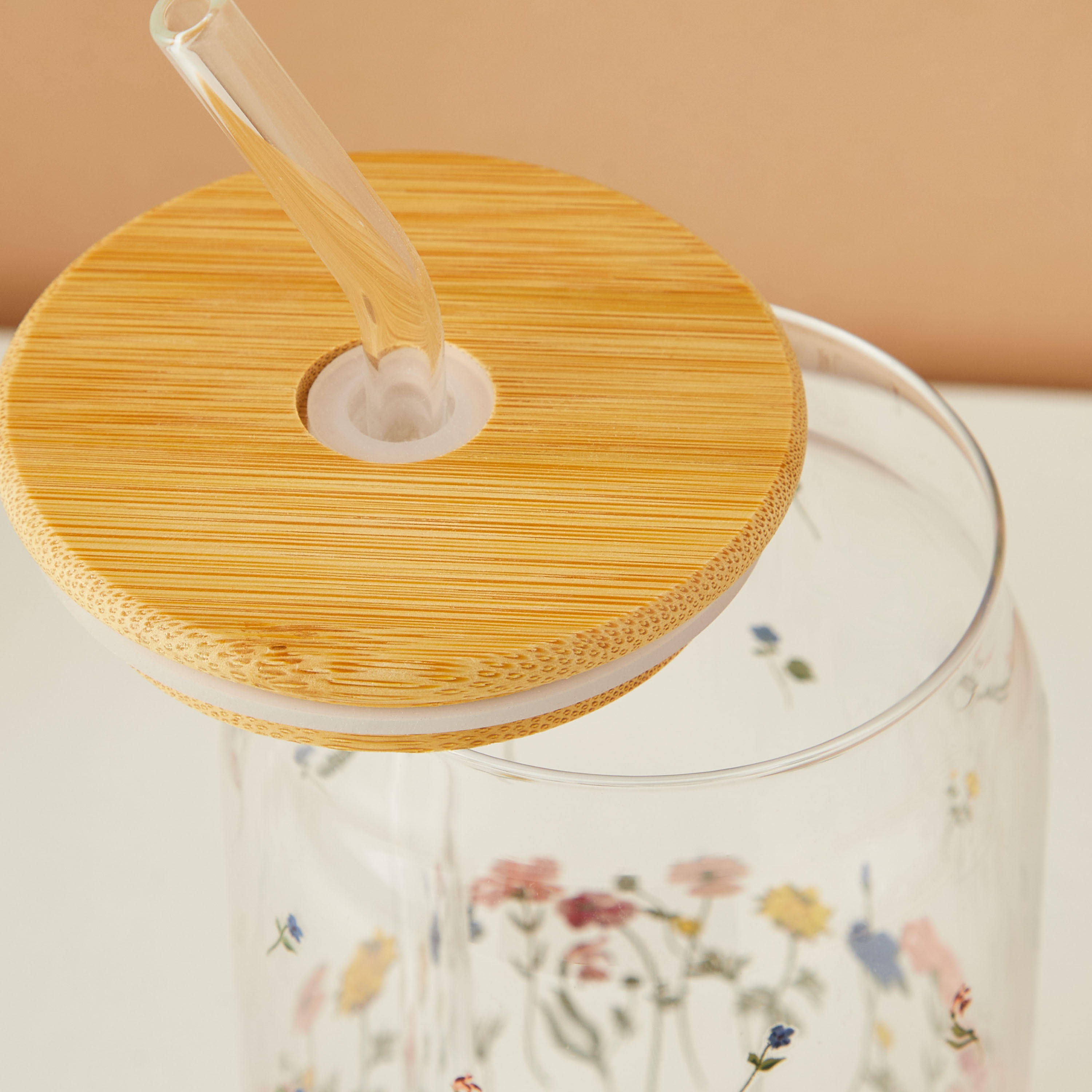 Flora 2-Piece Glass Sipper with Straw Set - 530 ml-household-dining-teaandcoffee-travelmugsandsippers-image-5
