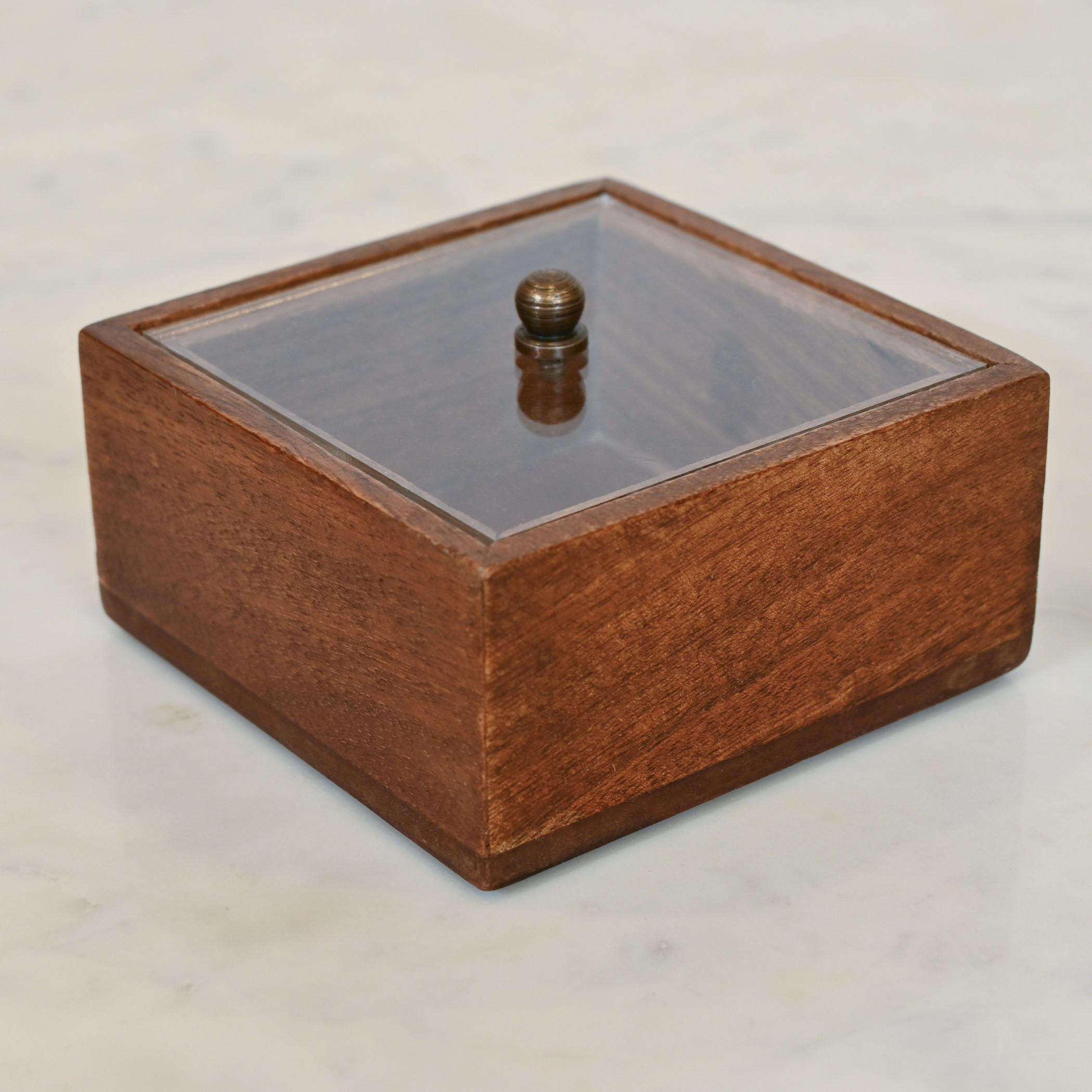Home Carving Wooden Decorative Box - 10x10x15 cms-household-decor-boxesandtrays-image-1