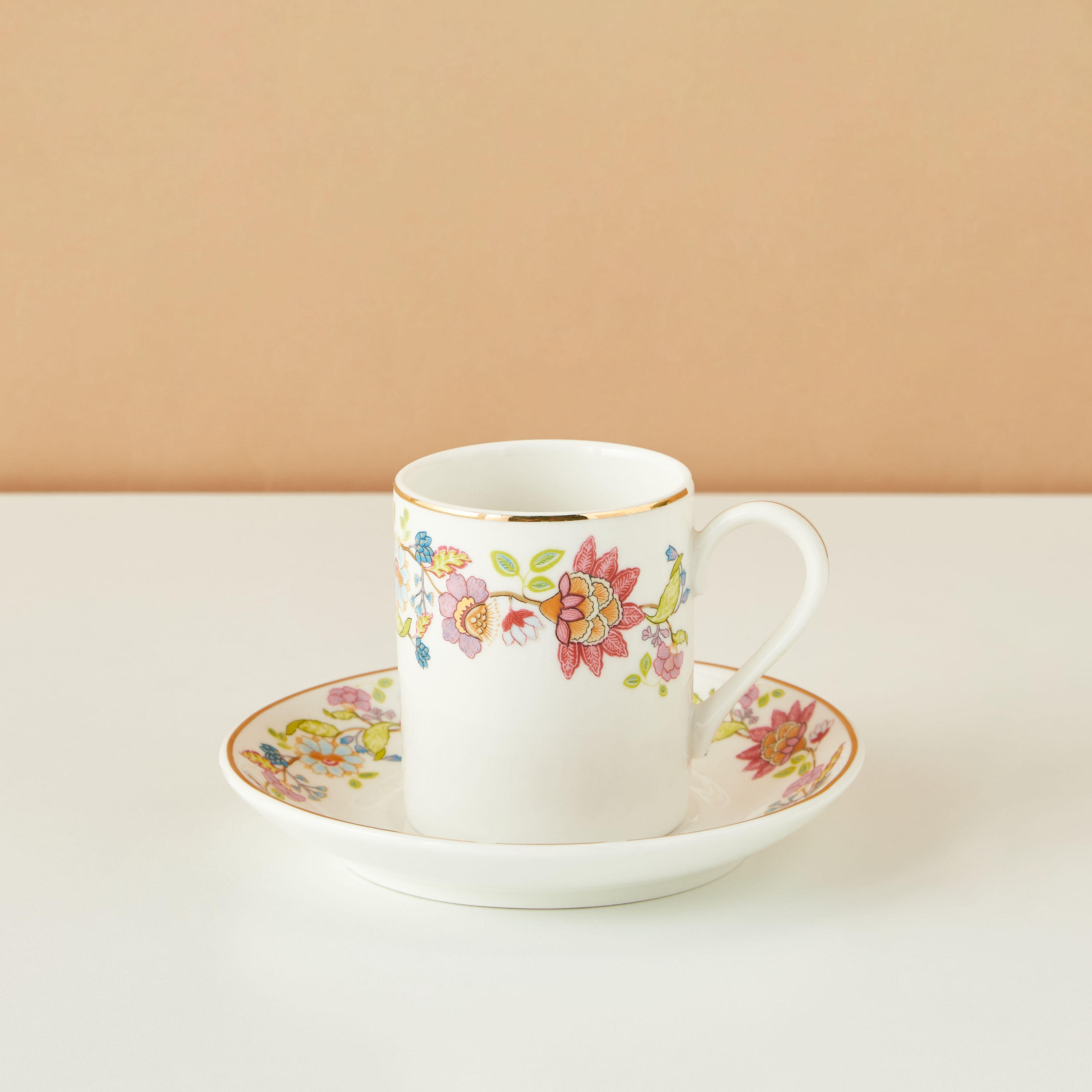 Summer Flower 12-Piece Espresso Cup and Saucer Set - 100 ml-household-dining-teaandcoffee-teaandcoffeesets-image-2