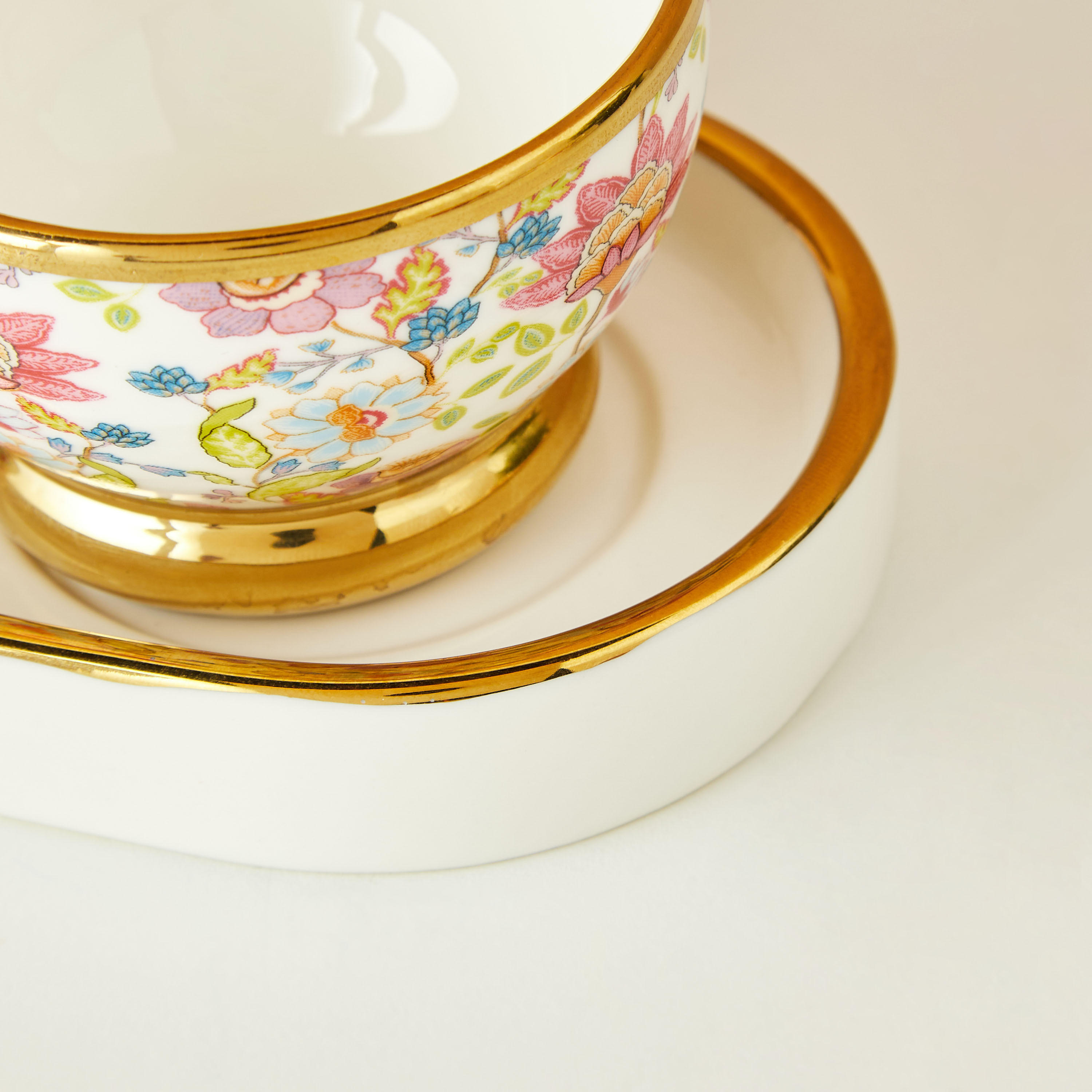 Summer Flower 3-Piece Porcelain Bowl Set with Tray-household-dining-serveware-servingtrays-image-5