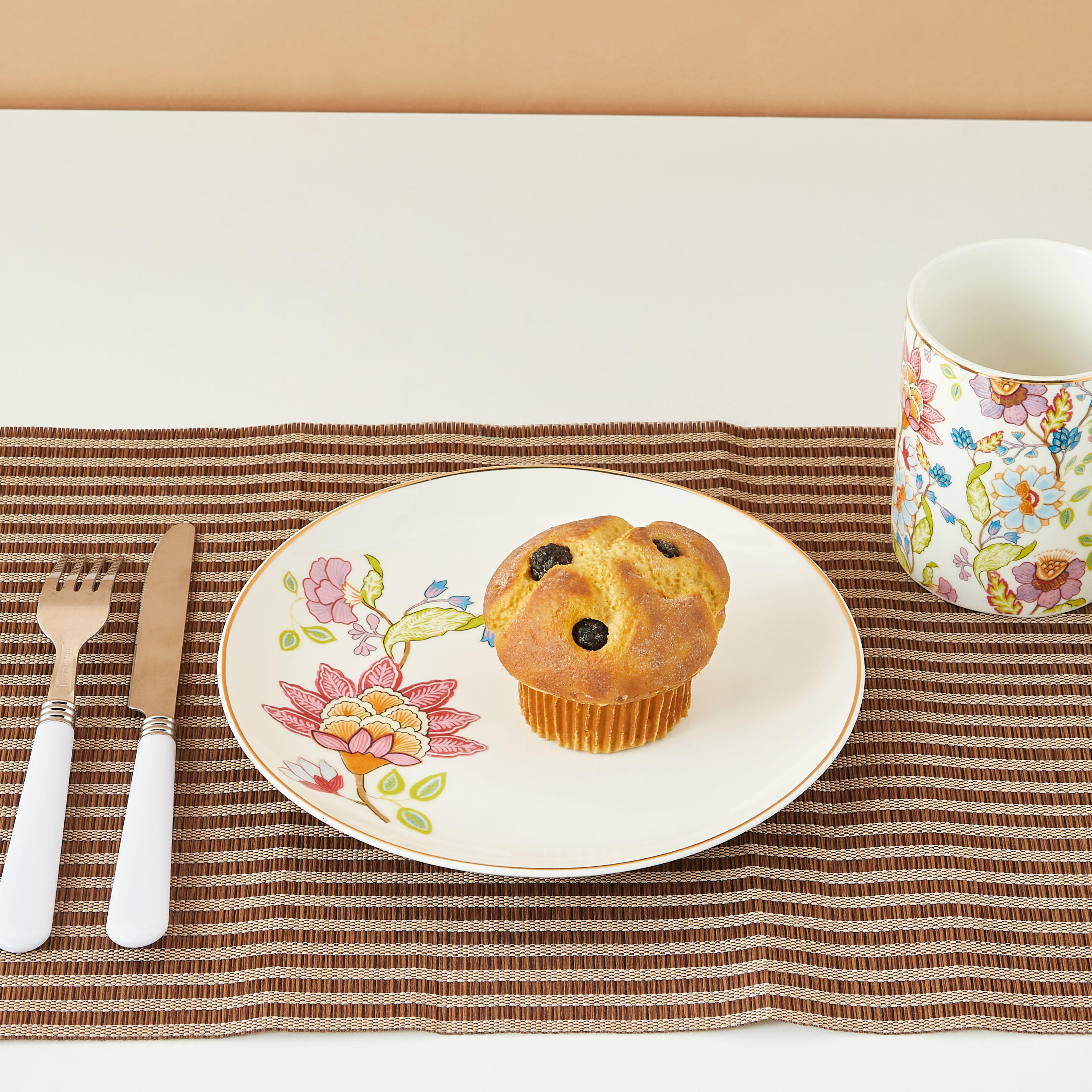 Summer Flower Printed Porcelain Quarter Plate - 20 cms-household-dining-dinnerware-plates-image-2