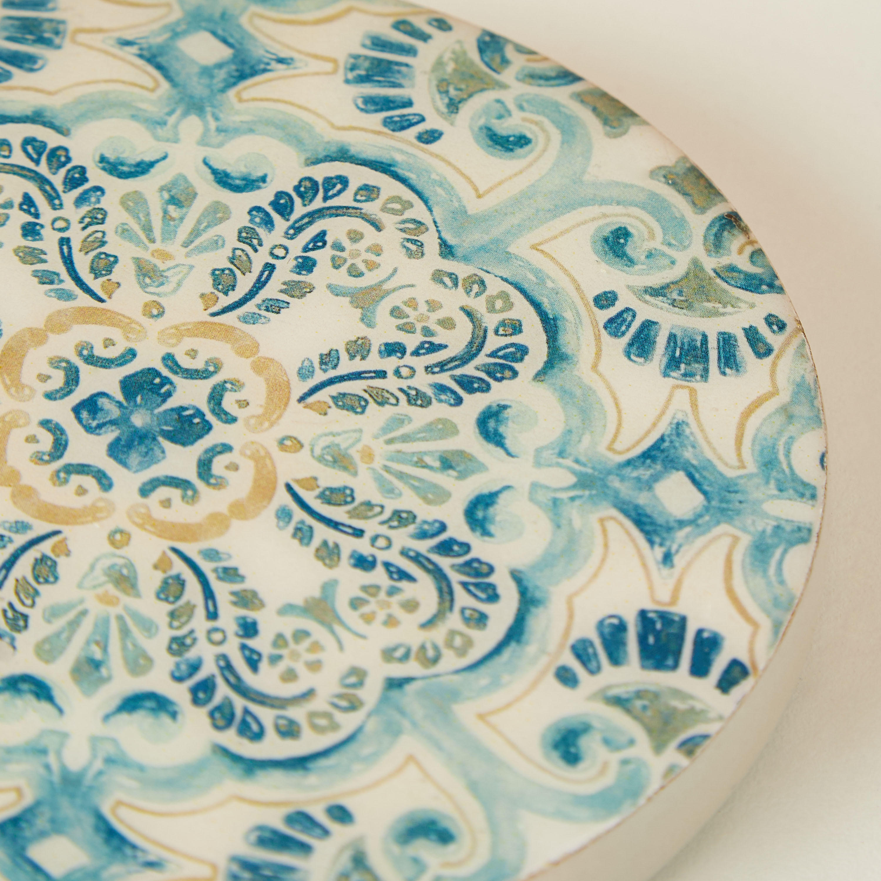 Enamel Coastal Boho 4-Piece Wooden Coaster Set - 10 cms-household-dining-teaandcoffee-teaandcoffeeaccessories-image-5