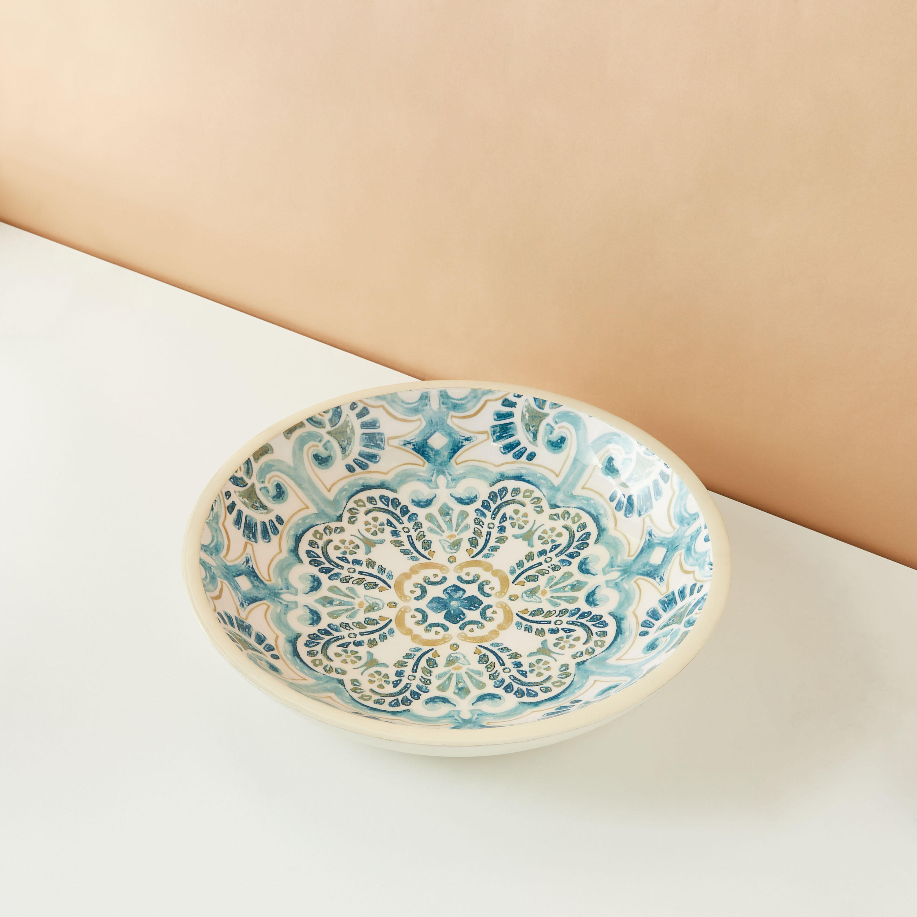Enamel Coastal Printed Serving Bowl - 35 cms-household-dining-dinnerware-bowls-image-3