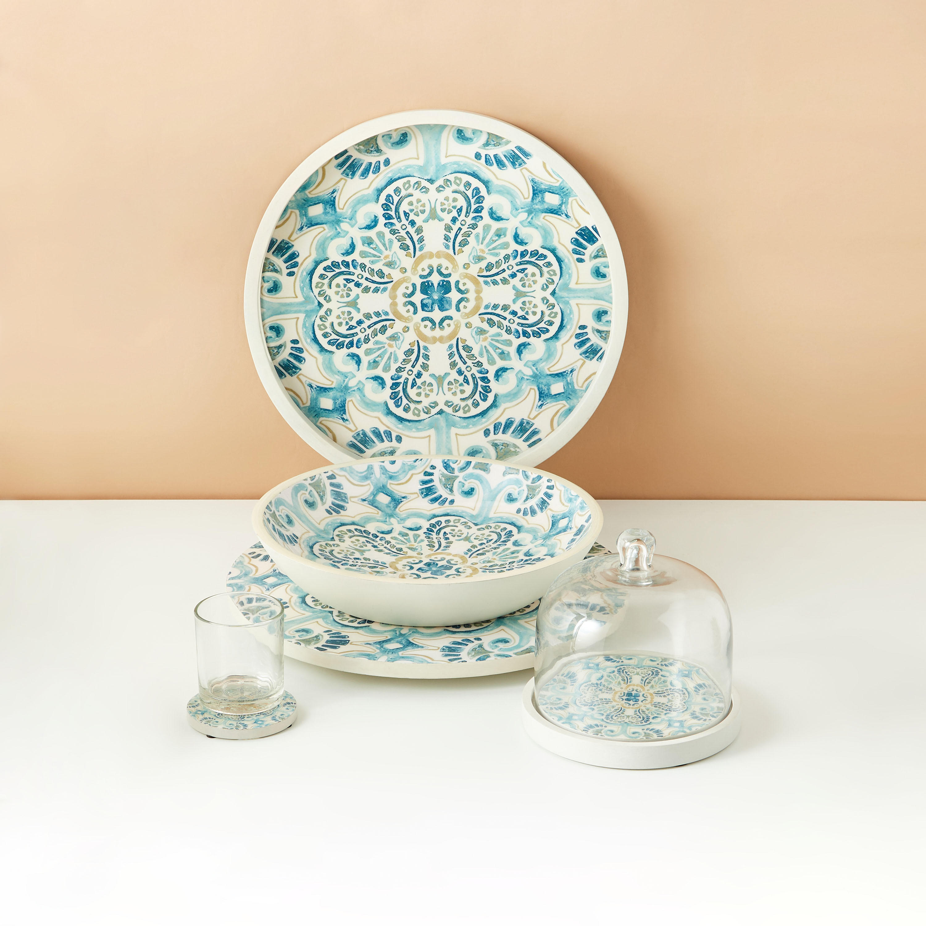 Enamel Coastal Printed Serving Bowl - 35 cms-household-dining-dinnerware-bowls-image-6