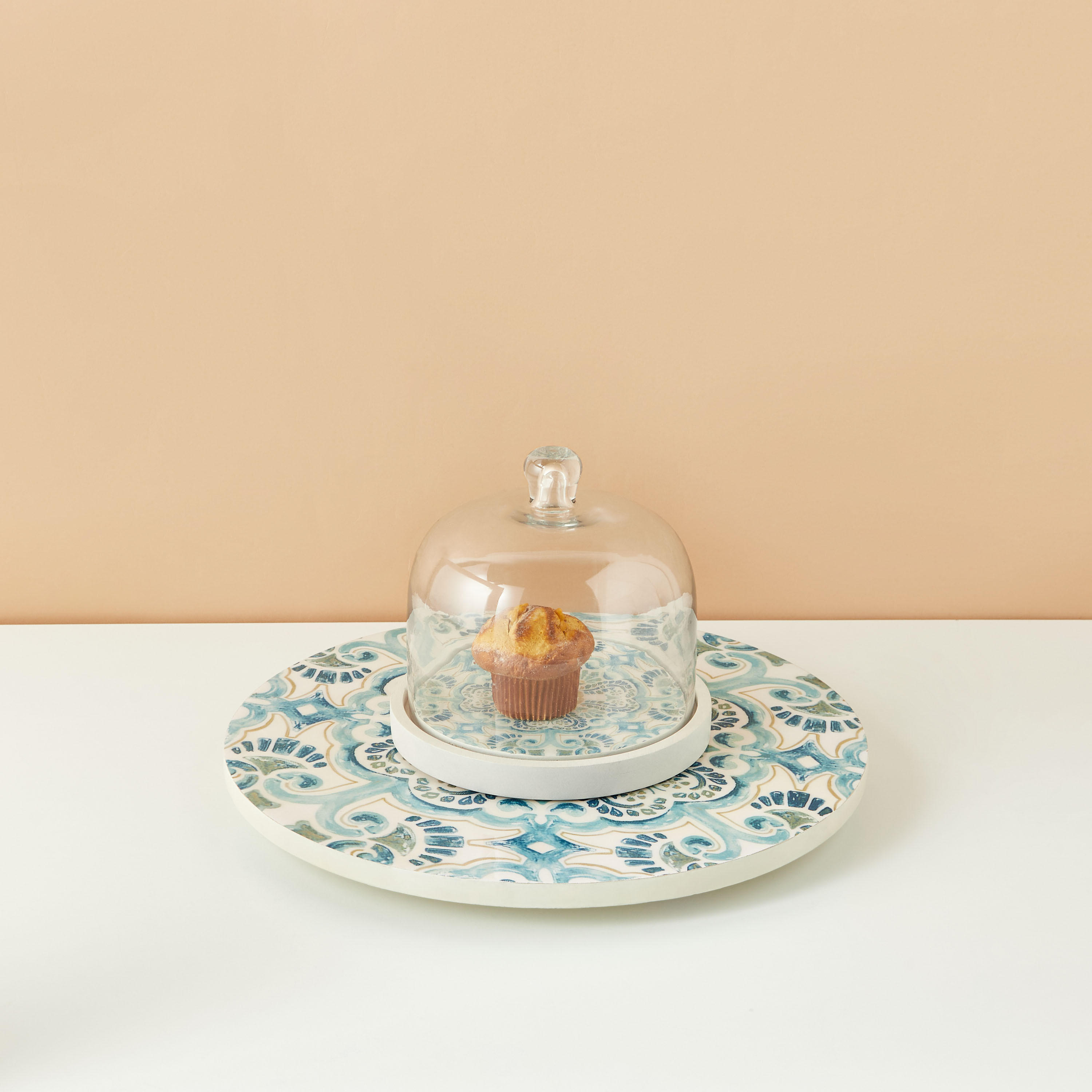 Enamel Coastal Boho Lazy Susan - 40 cms-household-dining-serveware-servingplatters-image-1