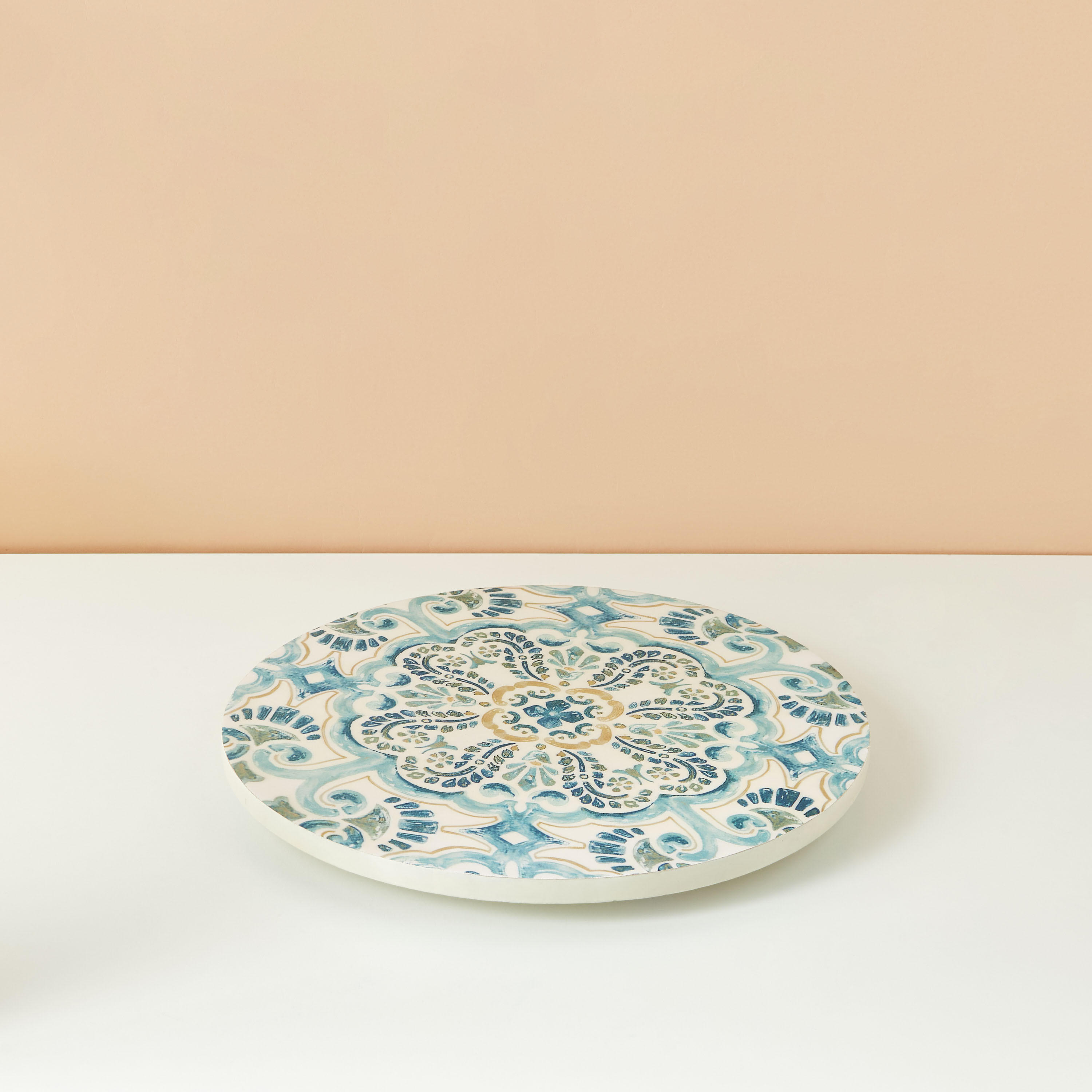 Enamel Coastal Boho Lazy Susan - 40 cms-household-dining-serveware-servingplatters-image-2