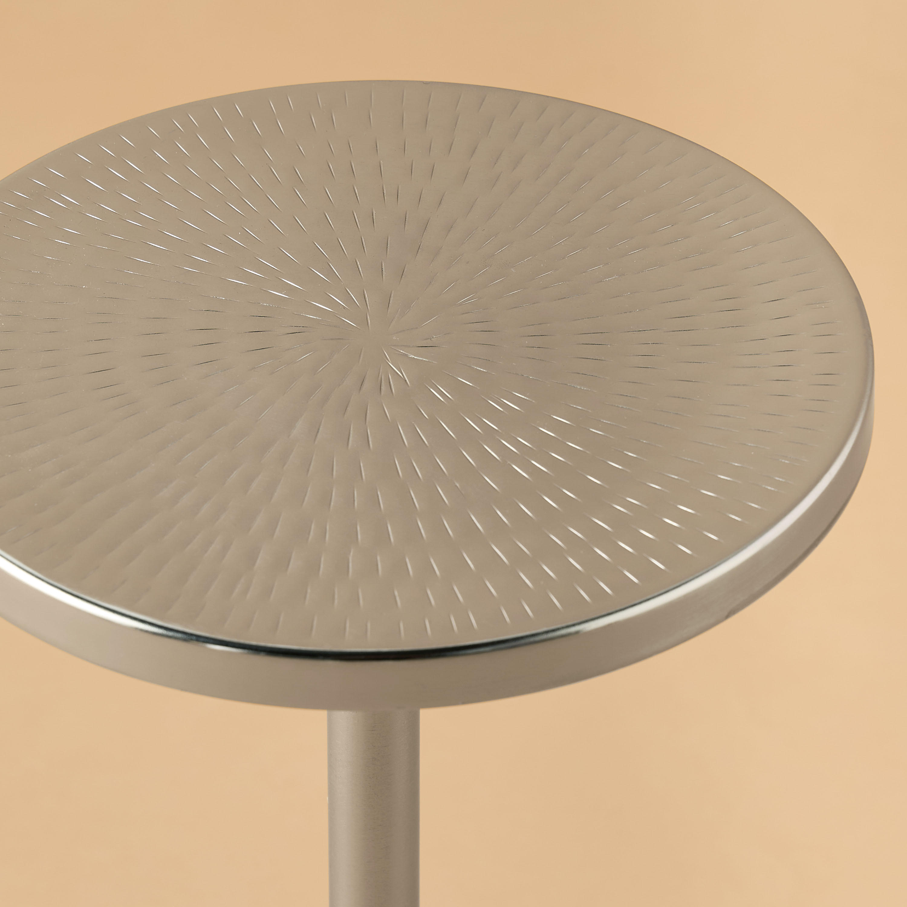 Hammered Side Table with Pedestal Base - 25x25x53 cms-furniture-livingroom-sideandendtables-image-3