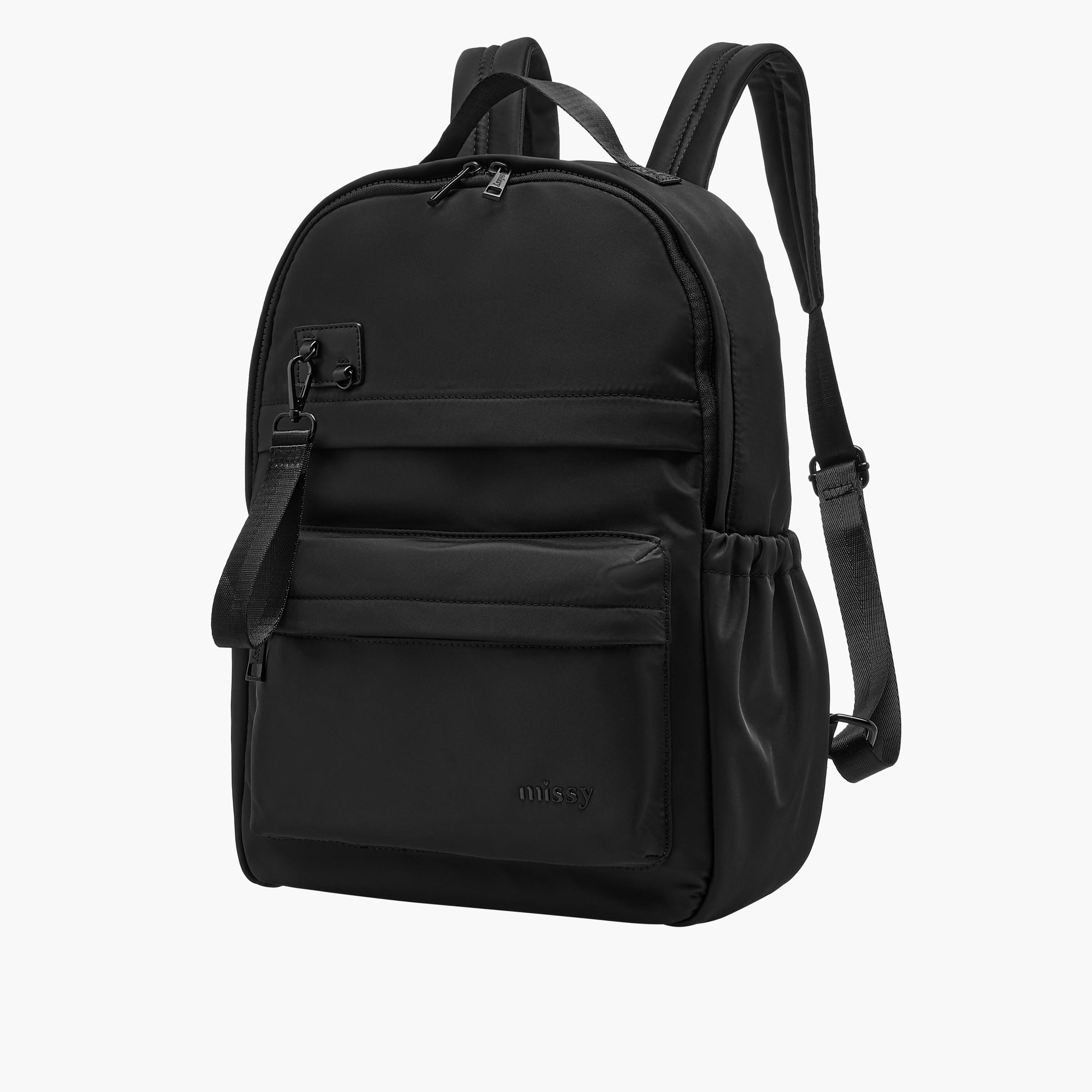 شنطة ظهر سادة مع حمالات قابلة للتعديل وسحاب إغلاق من ميسي-women-bagsandwallets-backpacks-image-5