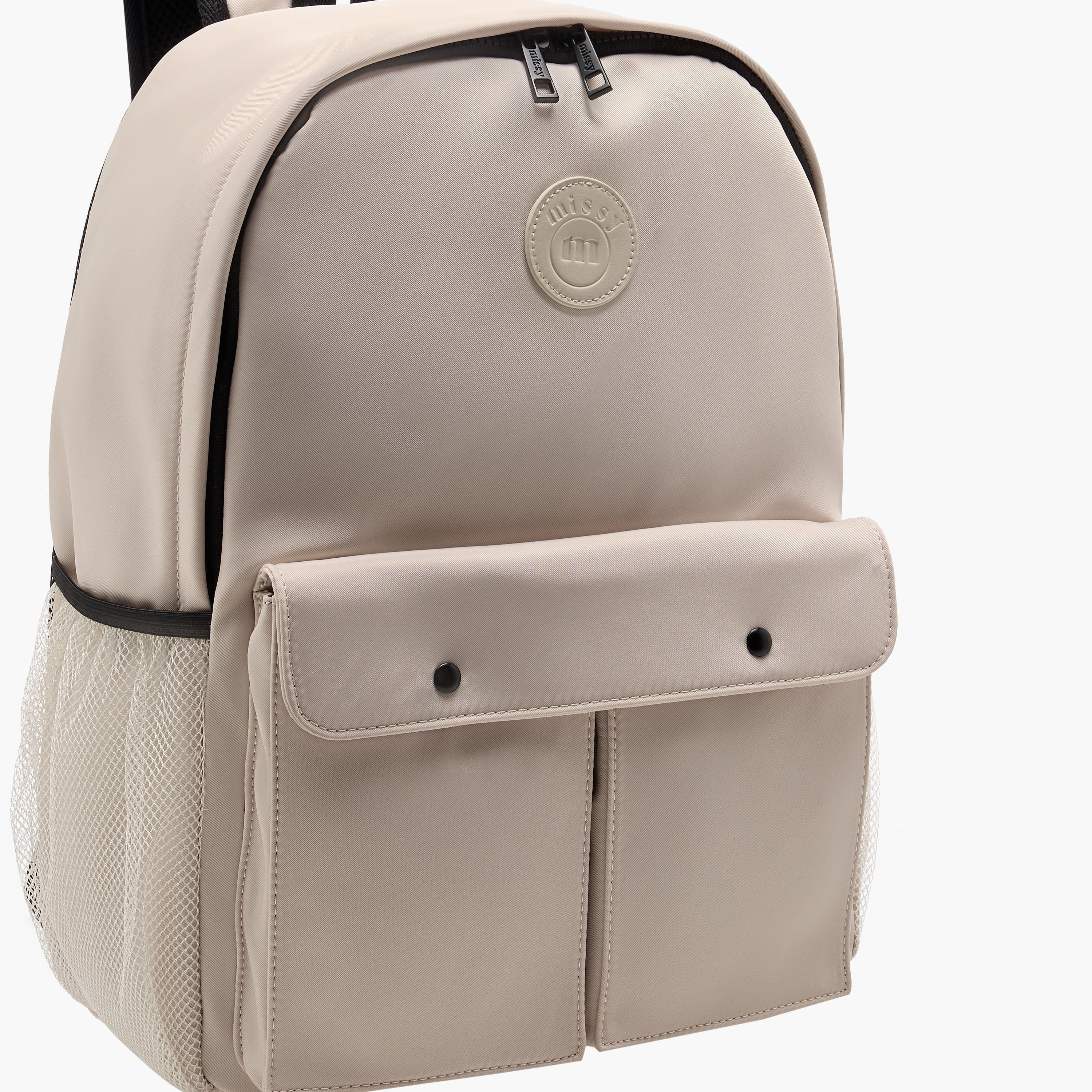 Missy Logo Applique Backpack with Adjustable Straps and Zip Closure-women-bagsandwallets-backpacks-image-4