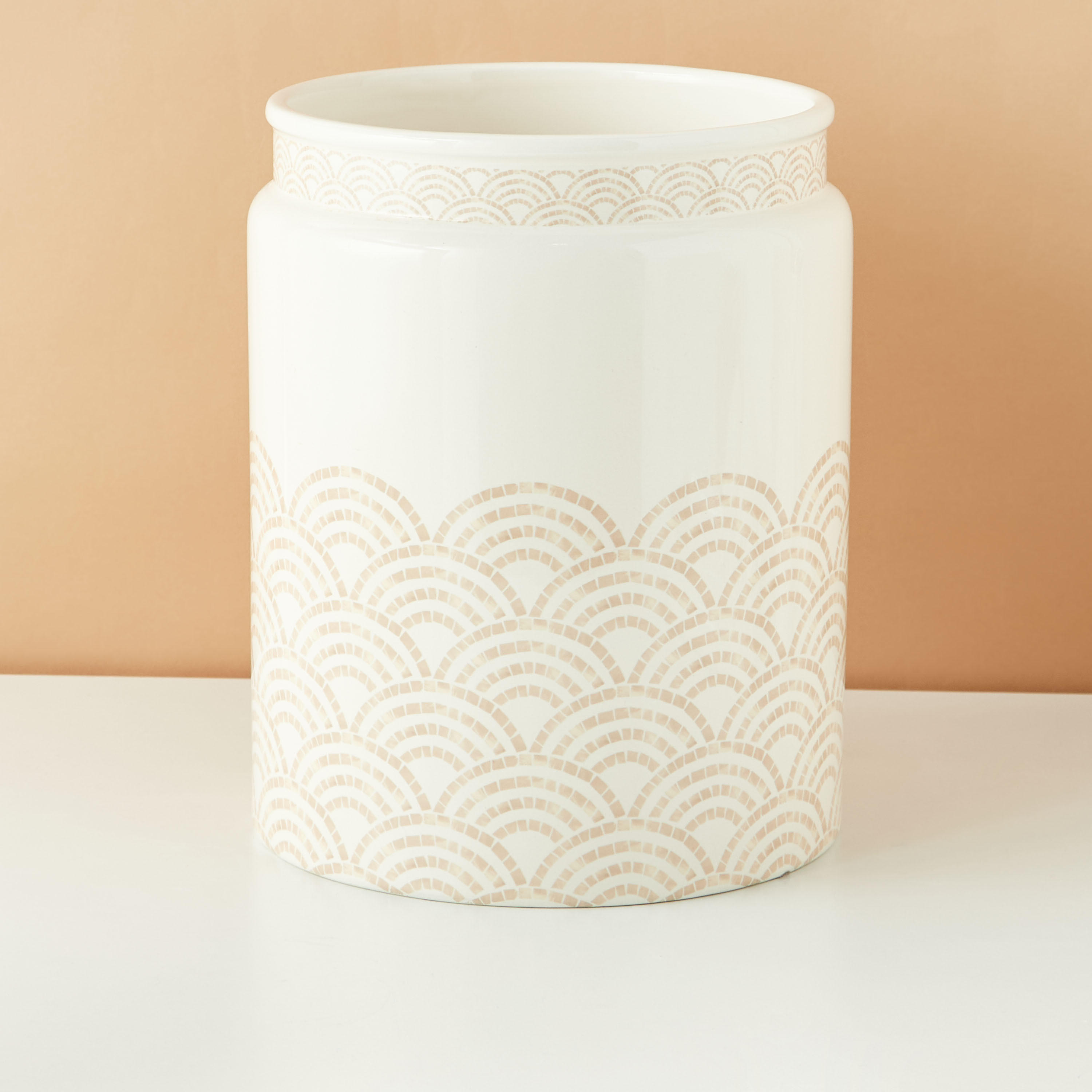 Shell Print Waste Bin-household-bathandlaundry-wastebinsandaccessories-image-2