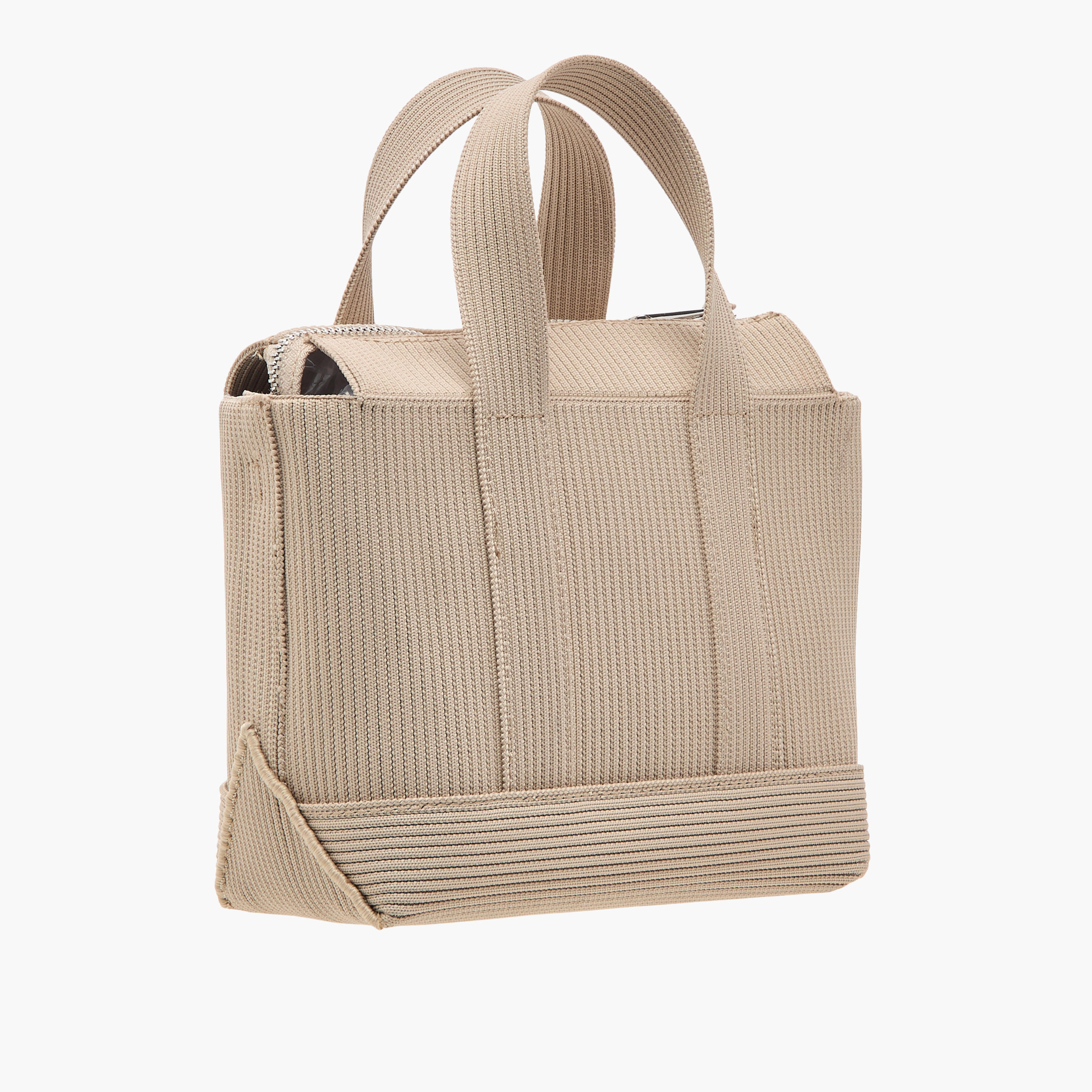 Missy Logo Embossed Mini Tote Bag with Zip Closure and Detachable Strap-women-bagsandwallets-handbags-image-3