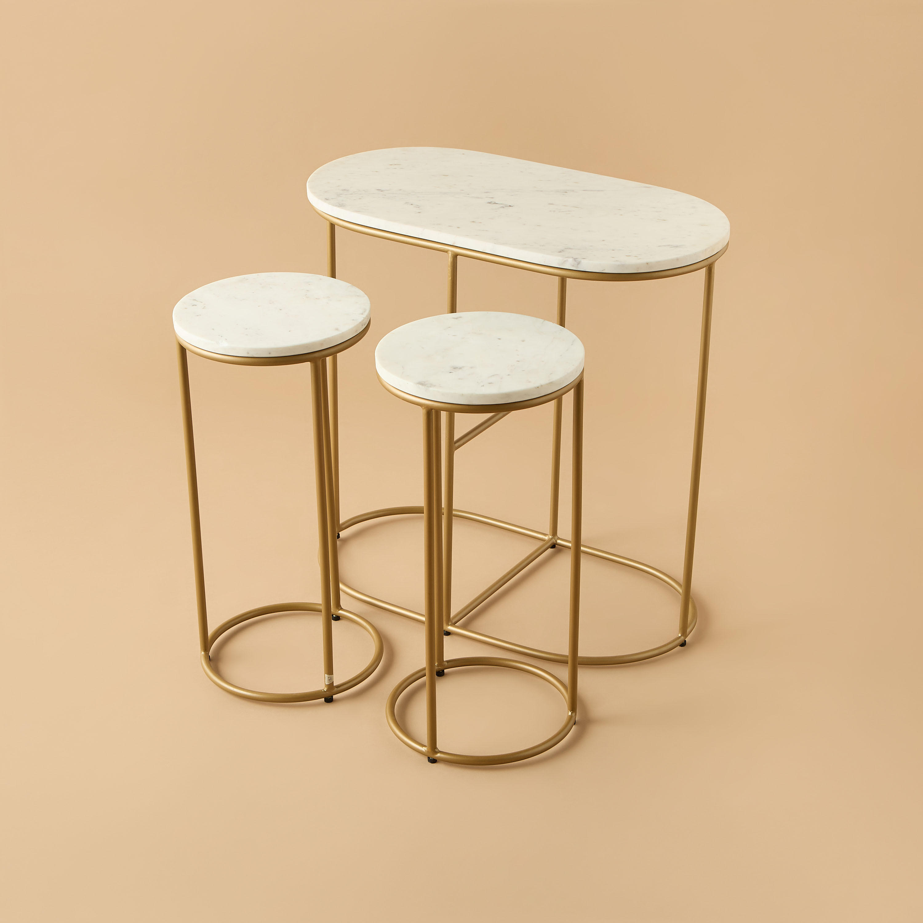 طقم طاولات جانبية وكونسول رخام ثلاث قطع-furniture-livingroom-sideandendtables-image-2