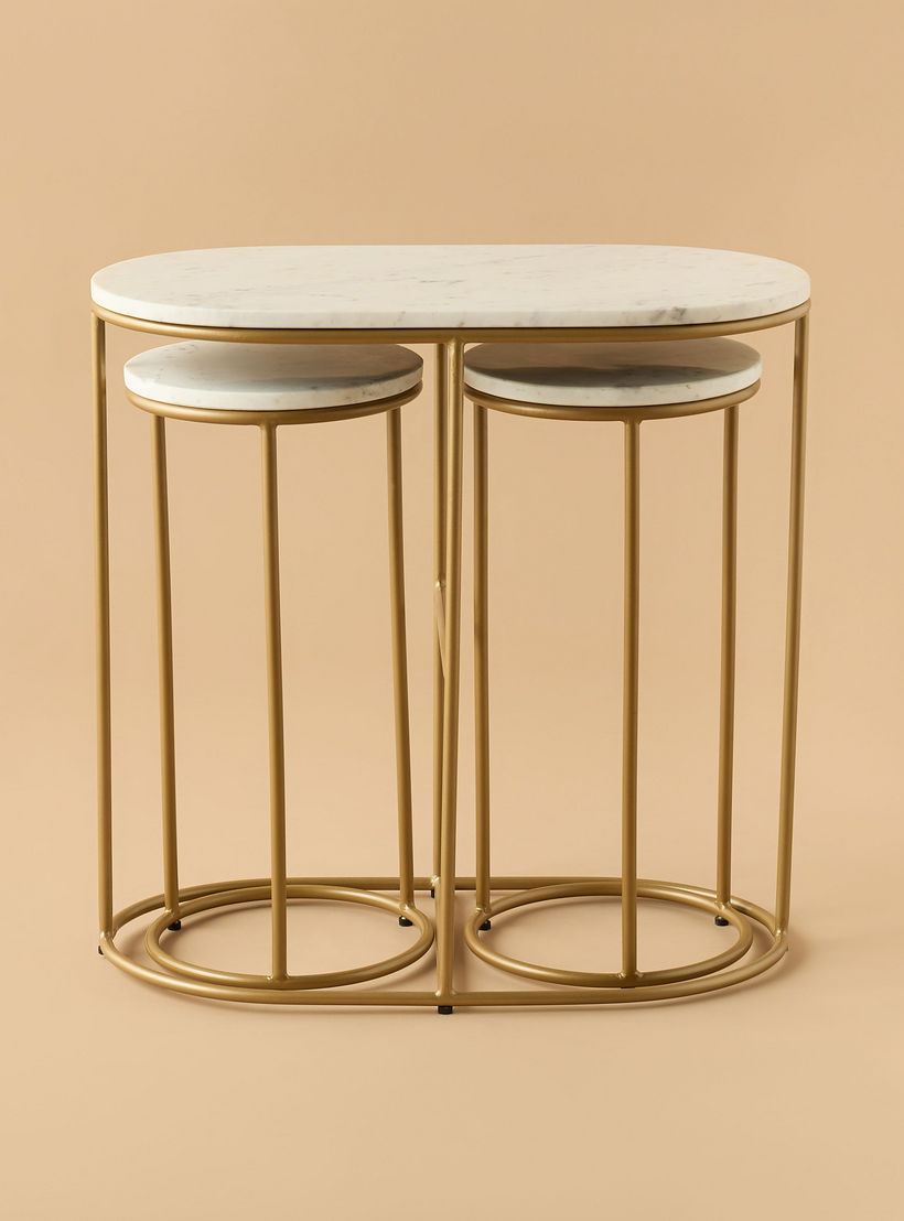 طقم طاولات جانبية وكونسول رخام ثلاث قطع-furniture-livingroom-sideandendtables-image-3