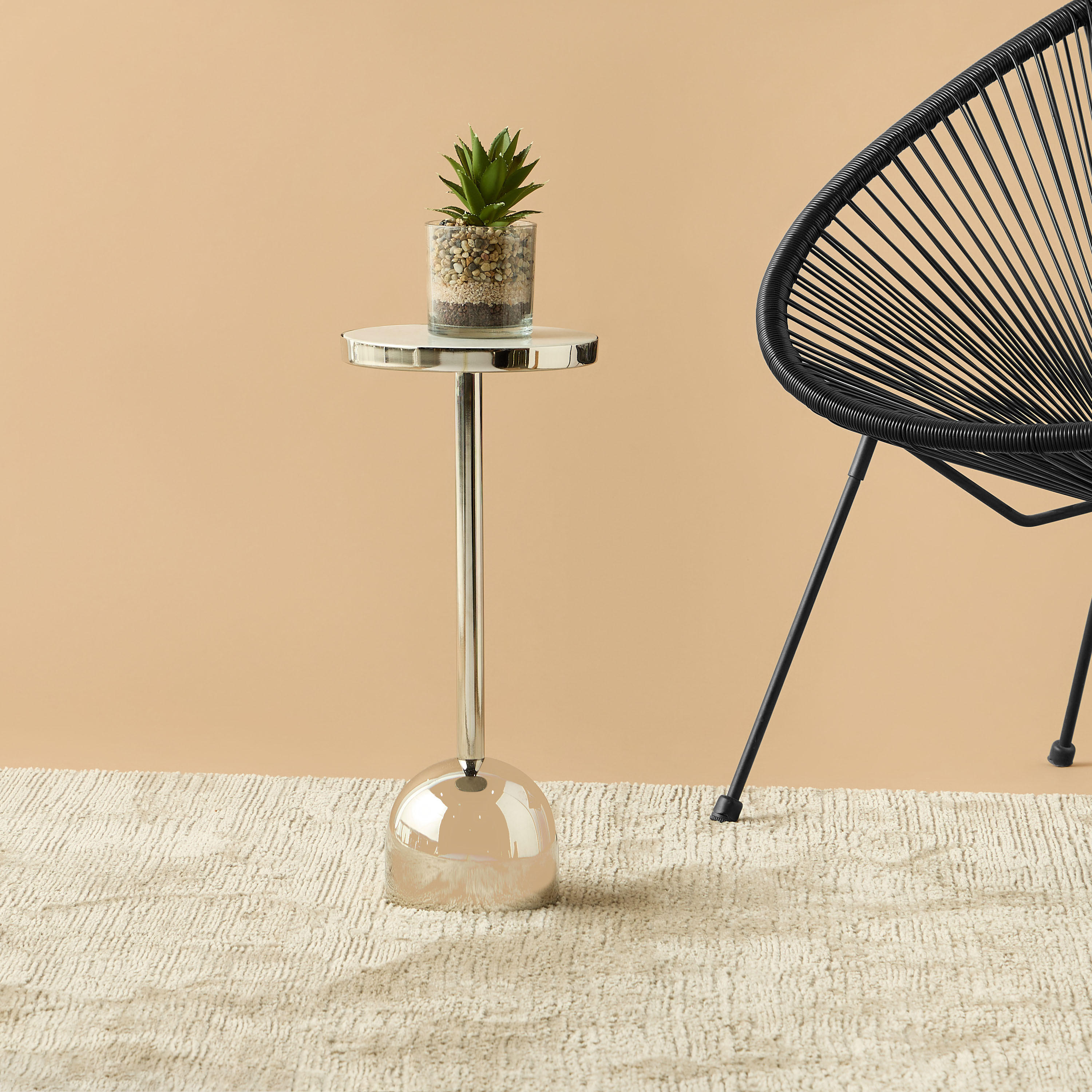 Marble Top Side Table - 23x23x51 cms-furniture-livingroom-sideandendtables-image-1