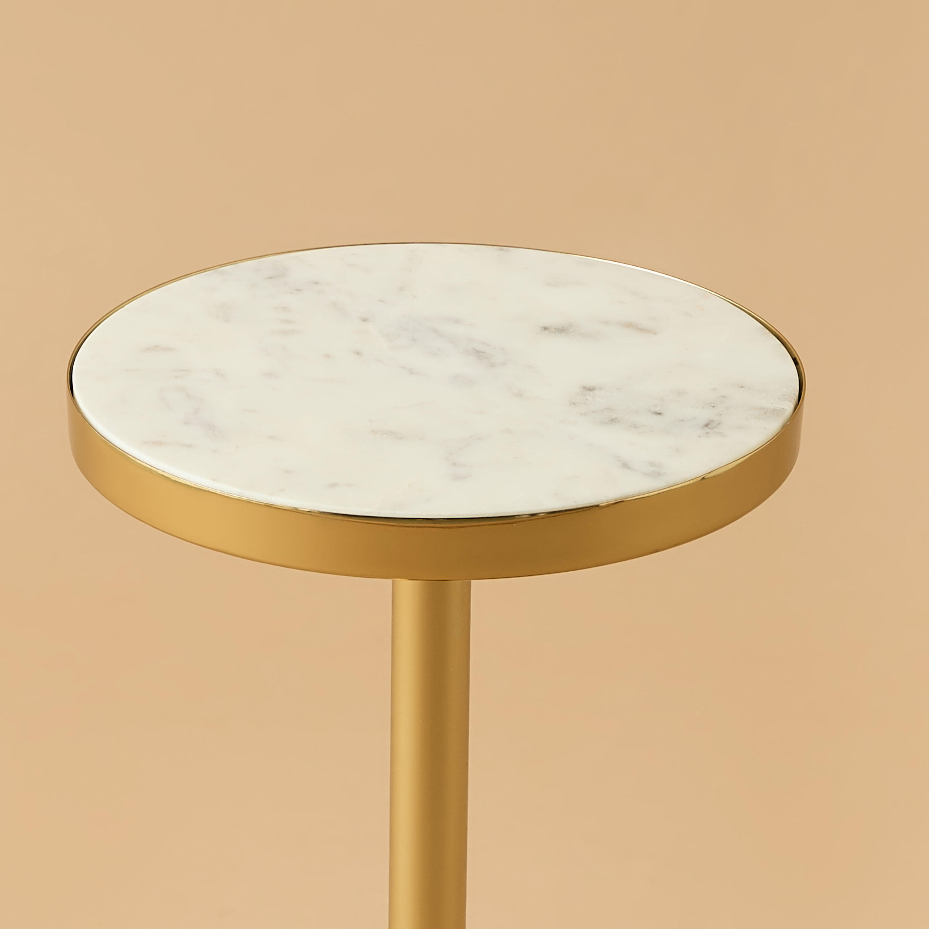 Marble Top Side Table - 23x23x51 cms-furniture-livingroom-sideandendtables-image-2