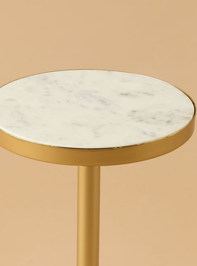 Marble Top Side Table - 23x23x51 cms-furniture-livingroom-sideandendtables-image-2